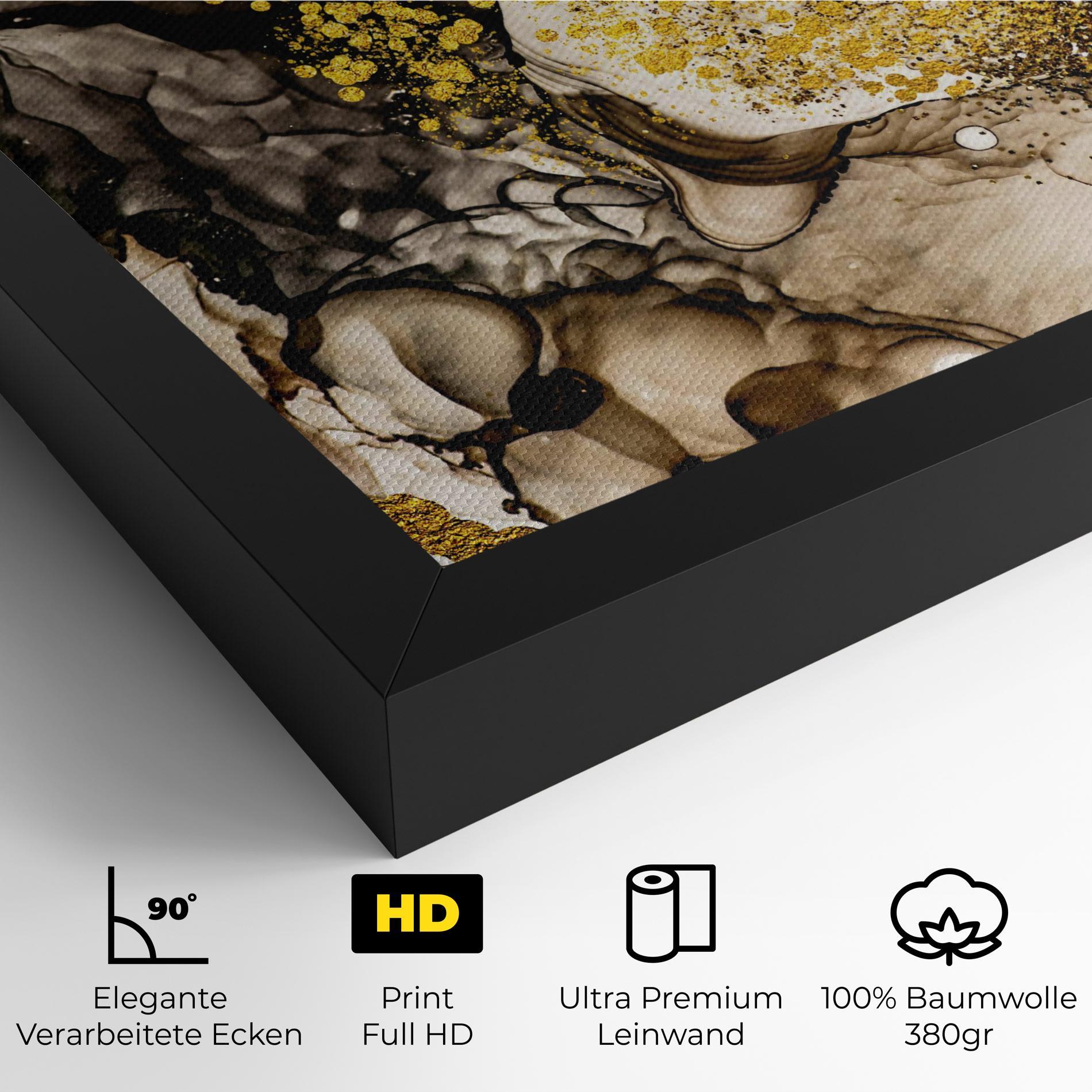 Leinwandbild Golden Sand mockup 4