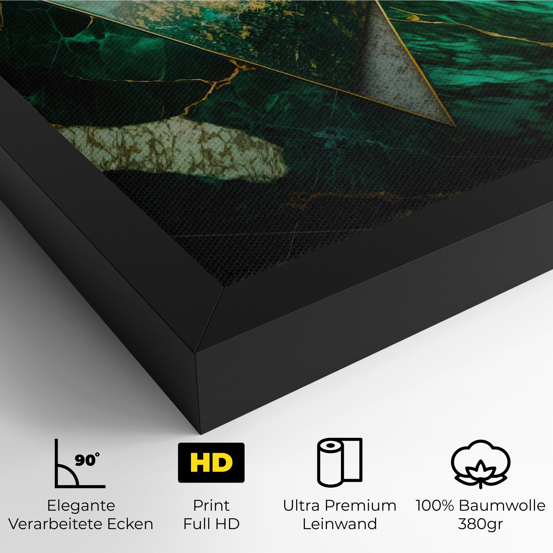 Leinwandbild Green Marble mockup 4