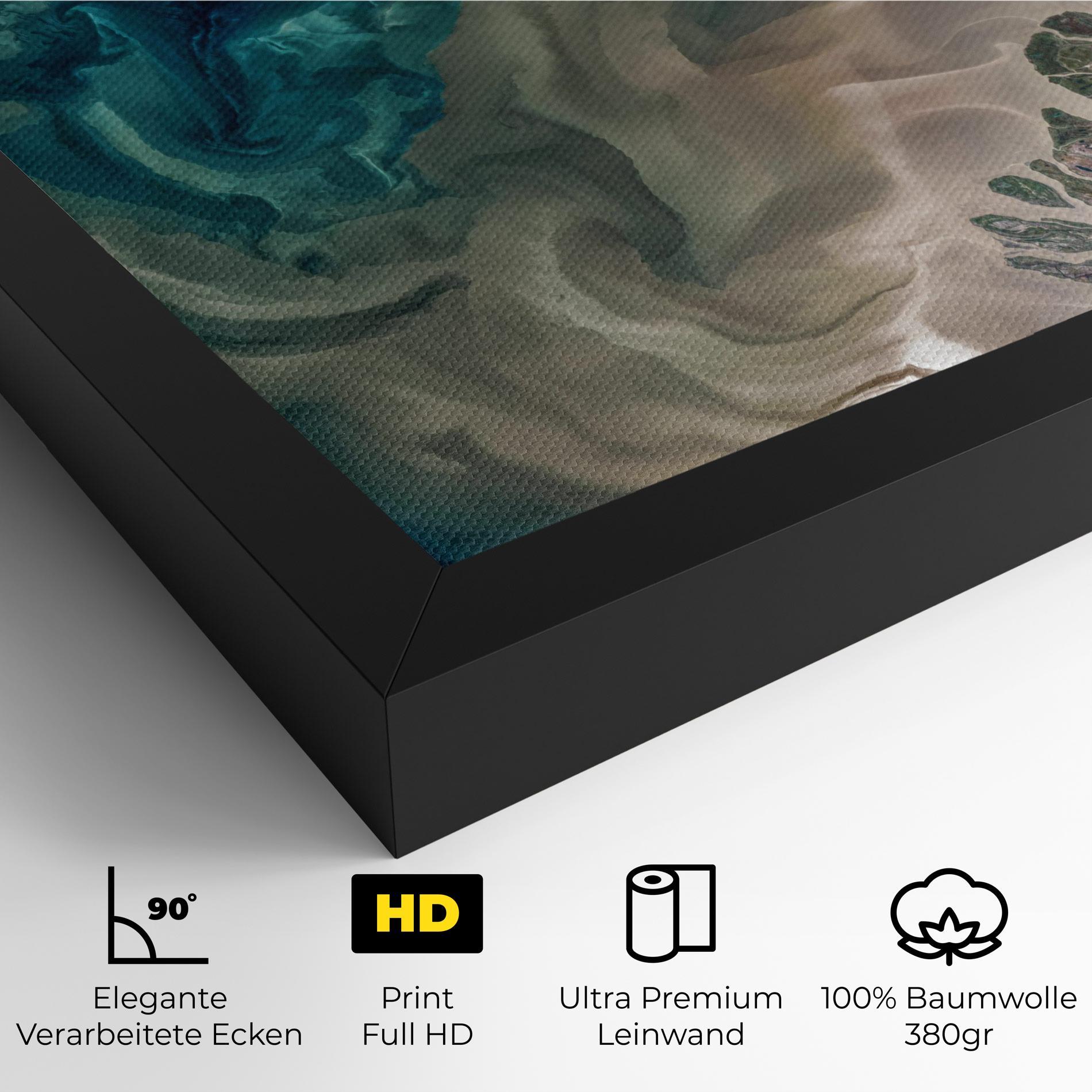 Leinwandbild Ocean Blue Marble mockup 4