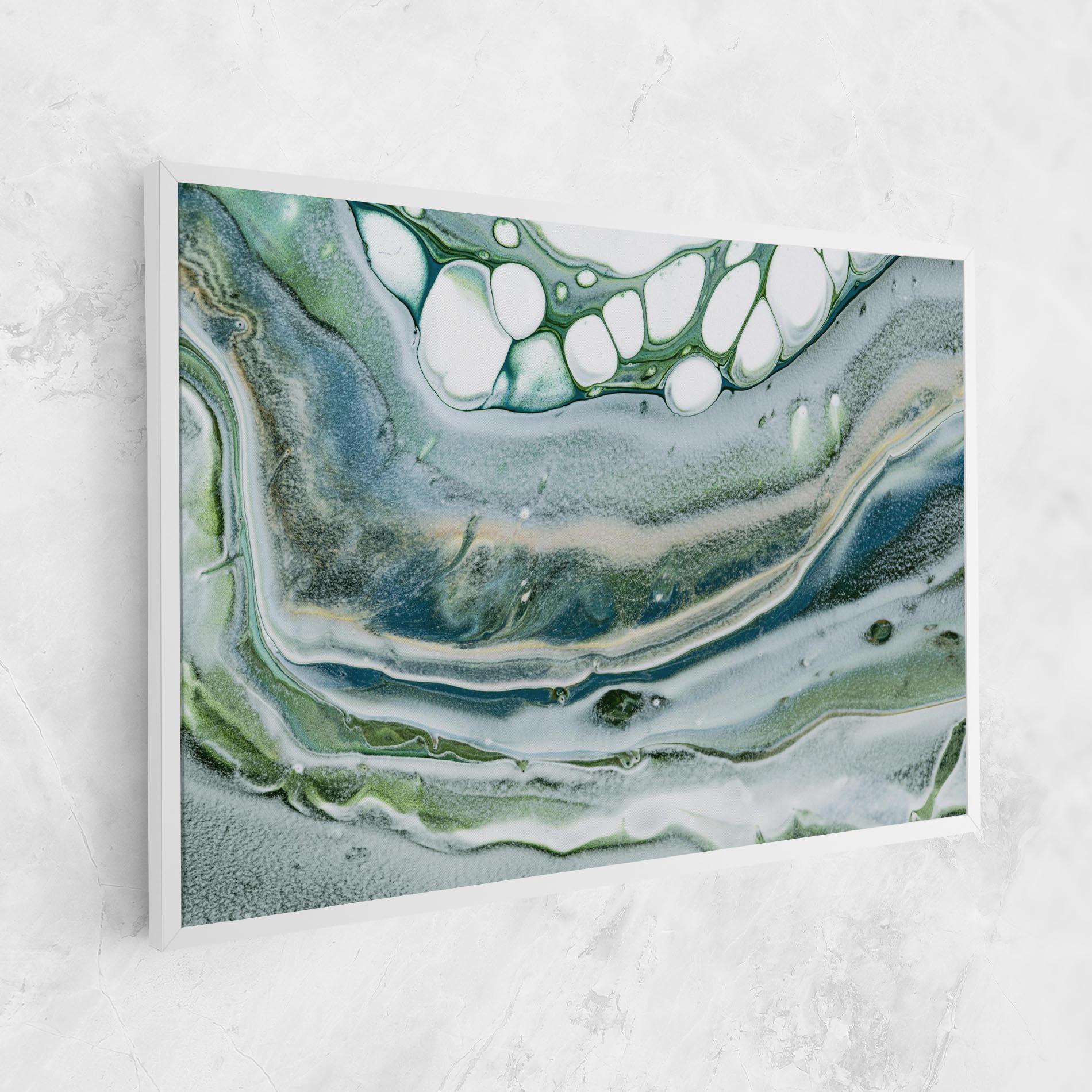 Leinwandbild Dark Green Liquid mockup 1