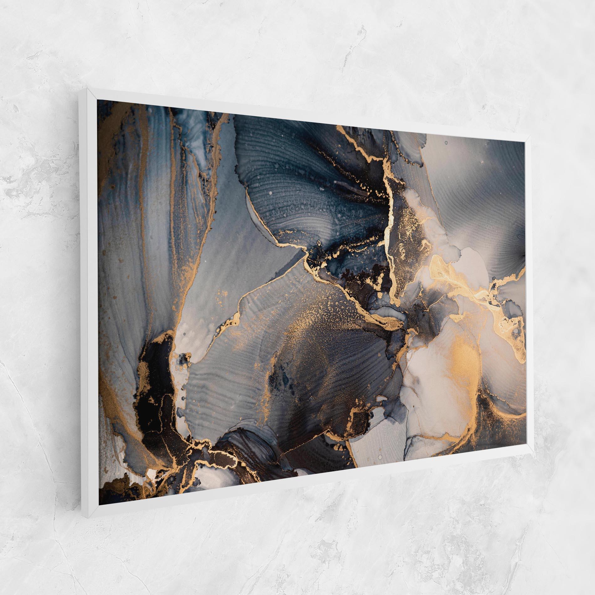 Leinwandbild Golden Abstract Marble mockup 1