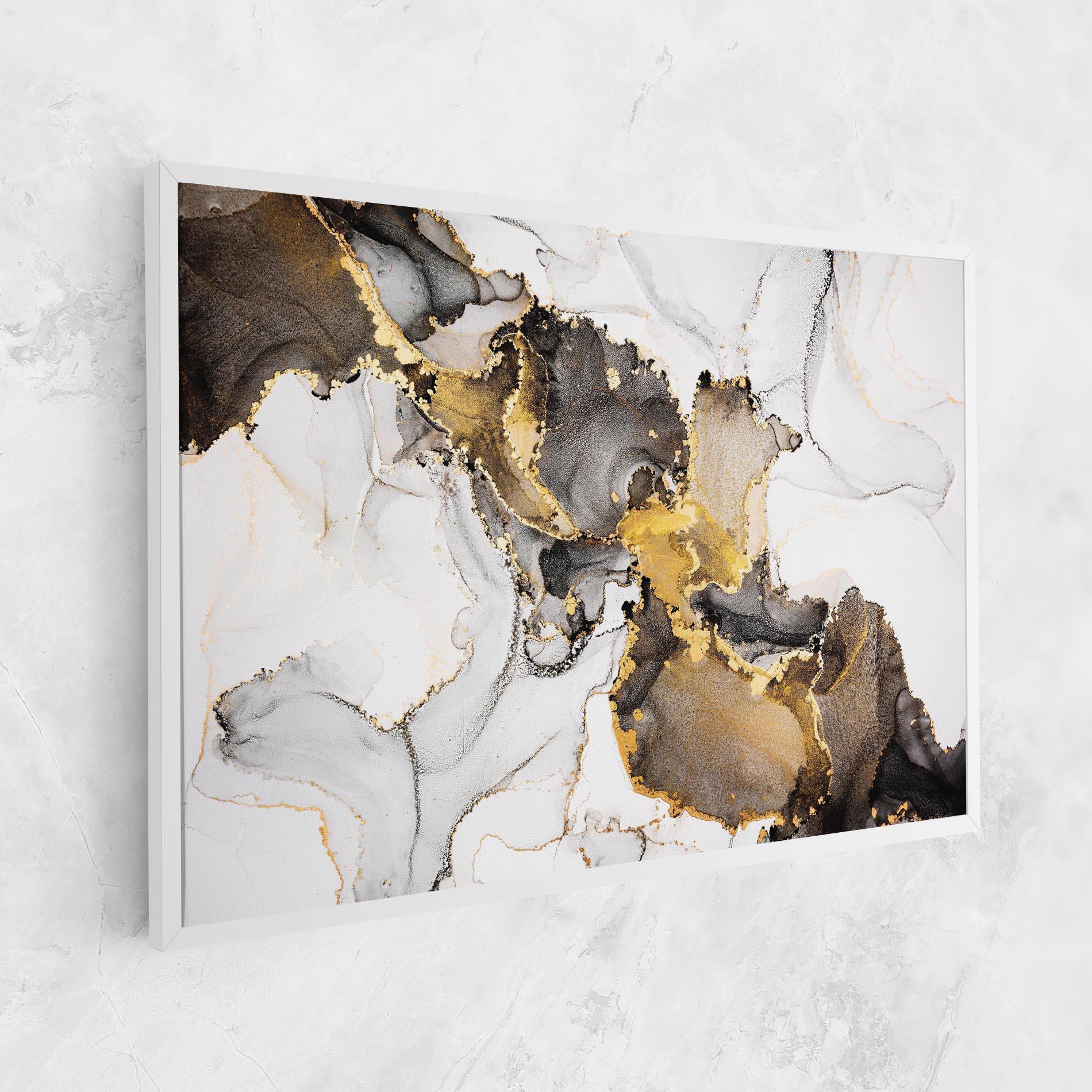 Leinwandbild Golden Marble Shades mockup 1