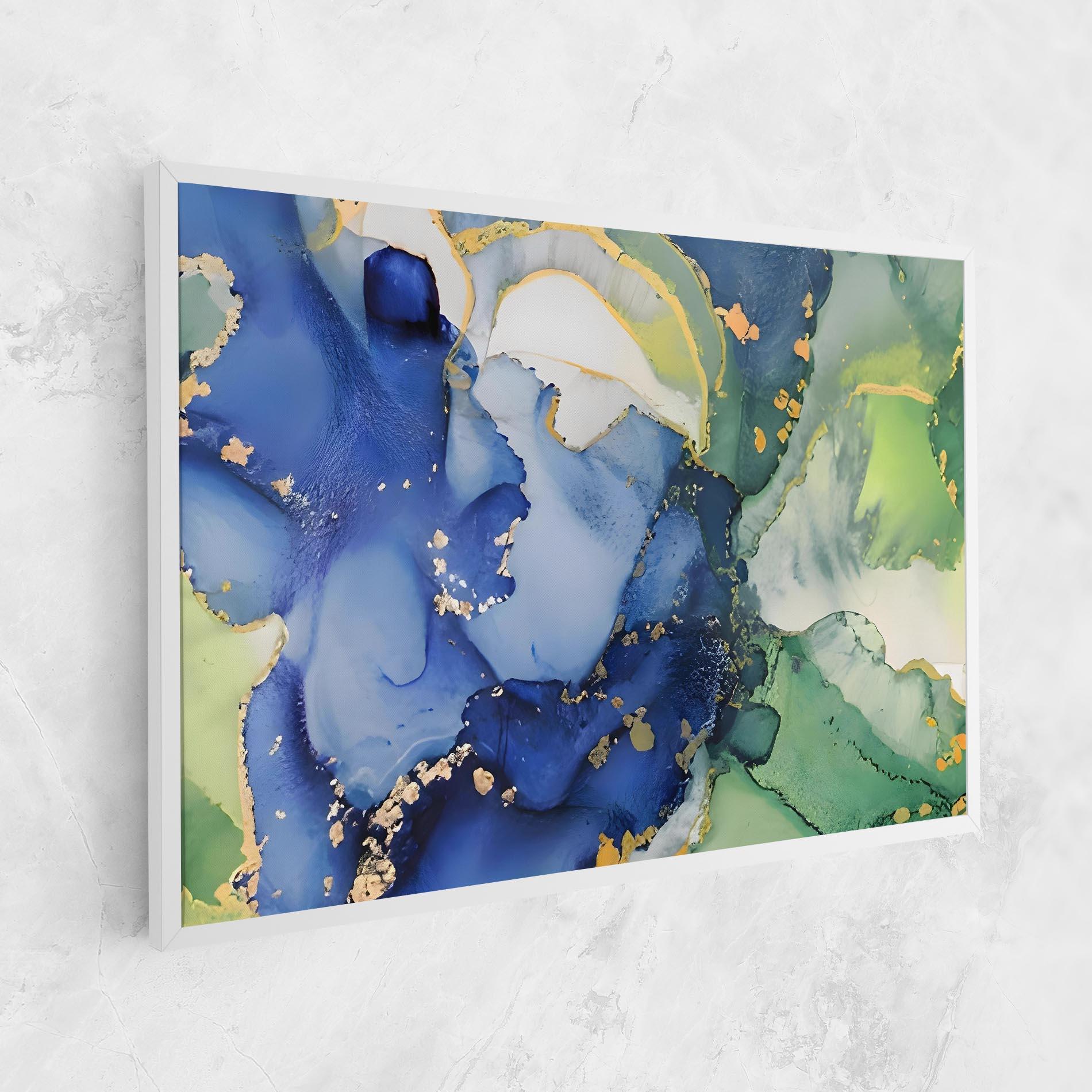 Leinwandbild Green Paint Marble mockup 1