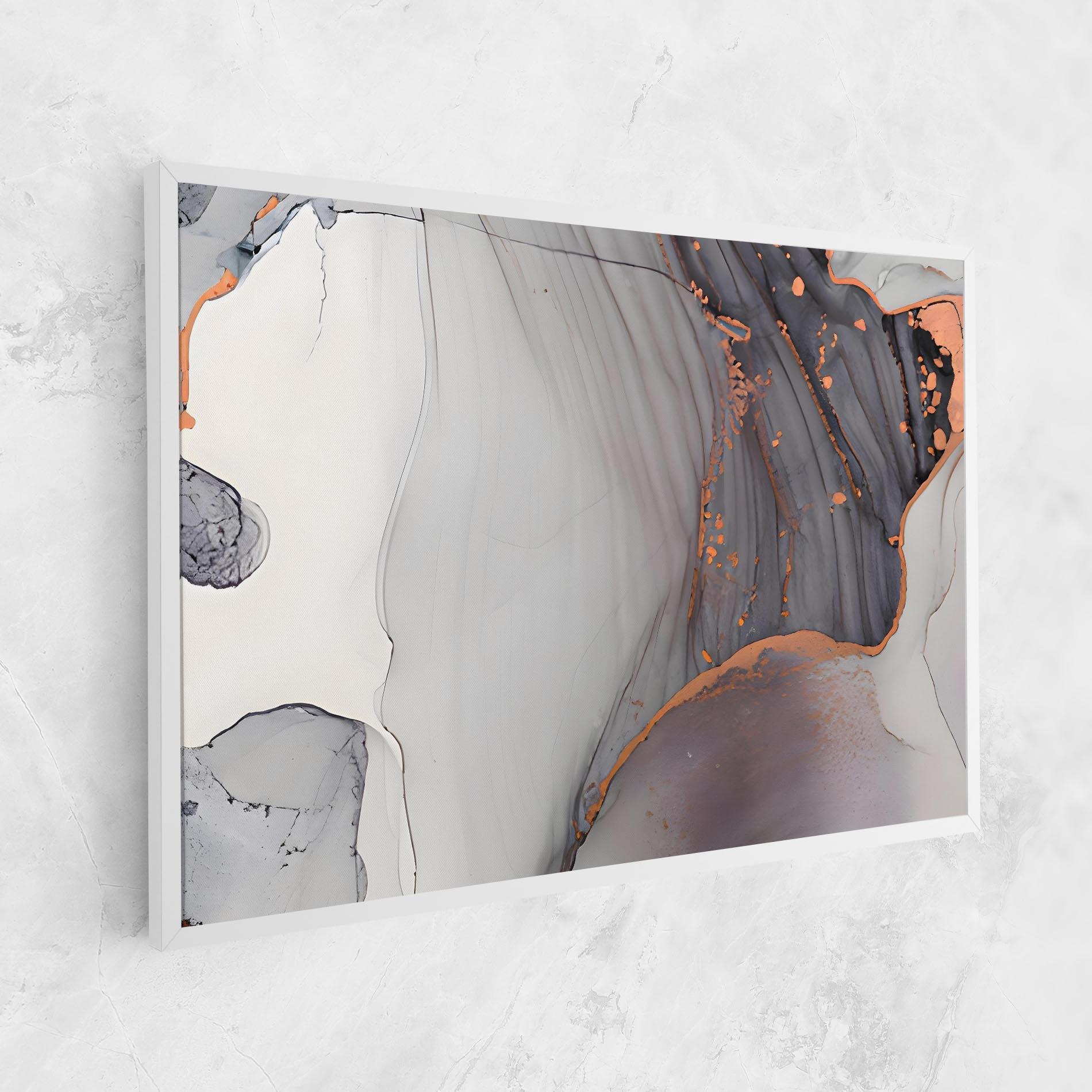 Leinwandbild Grey Pink Liquid Marble mockup 1