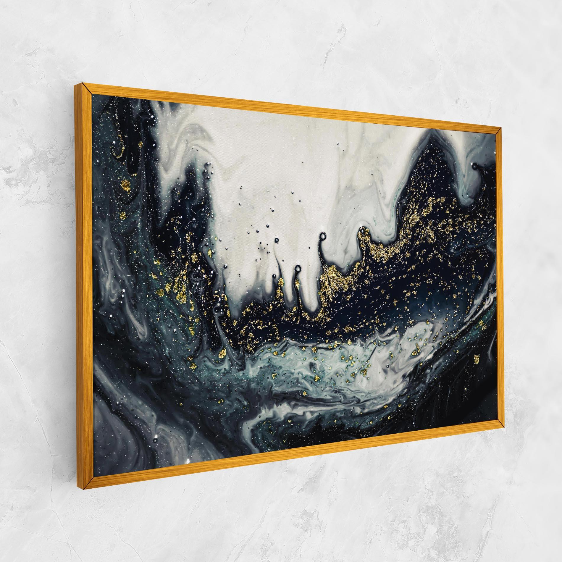 Leinwandbild Abstract Black mockup 1