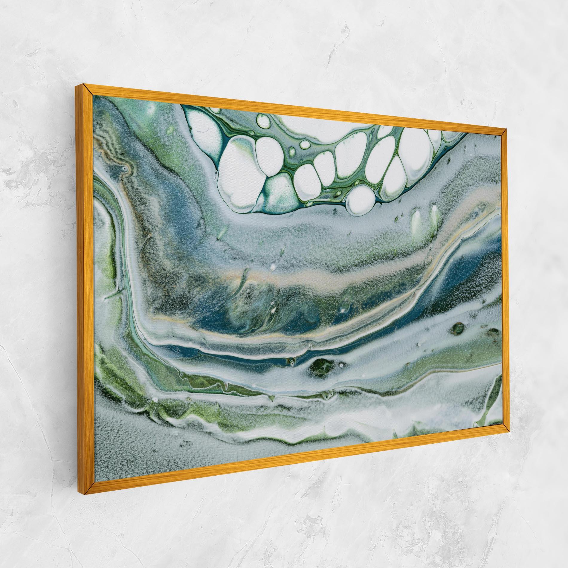 Leinwandbild Dark Green Liquid mockup 1