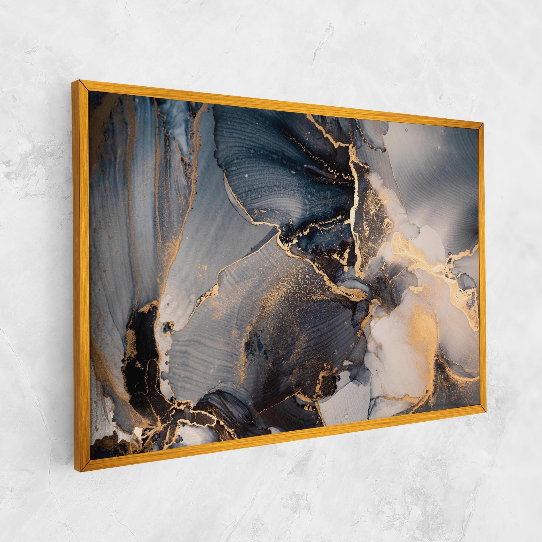Leinwandbild Golden Abstract Marble mockup 1