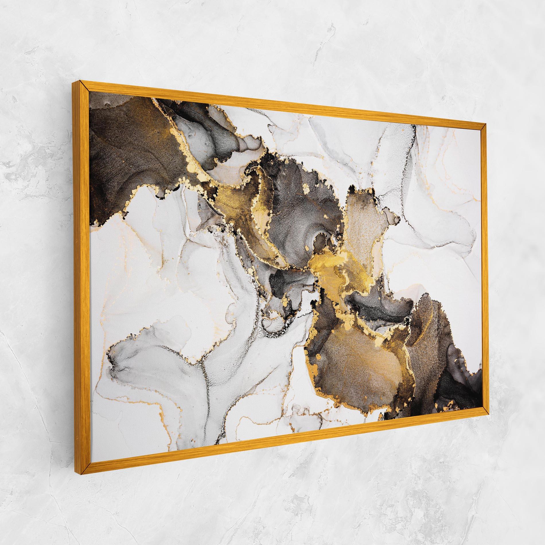 Leinwandbild Golden Marble Shades mockup 1