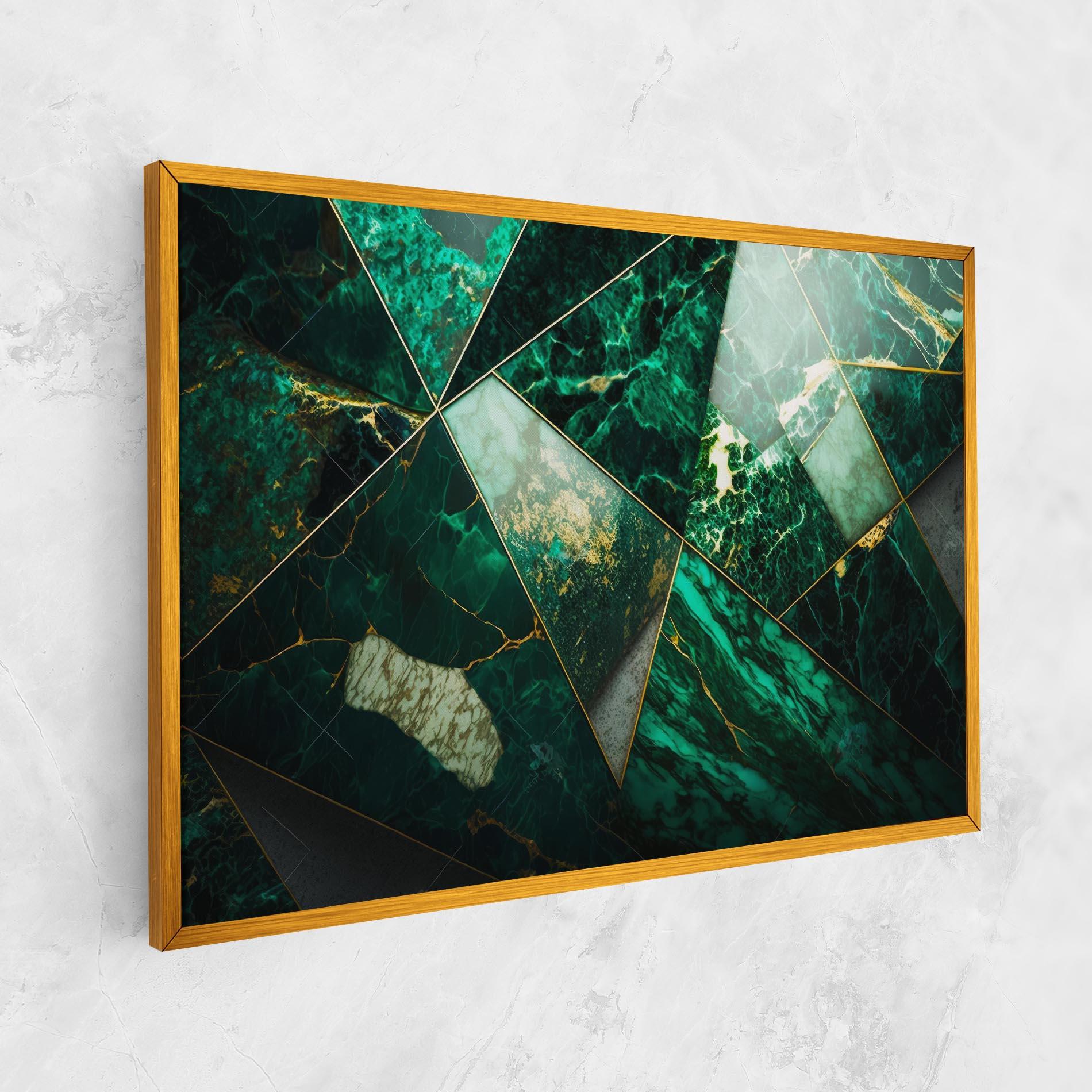 Leinwandbild Green Marble mockup 1