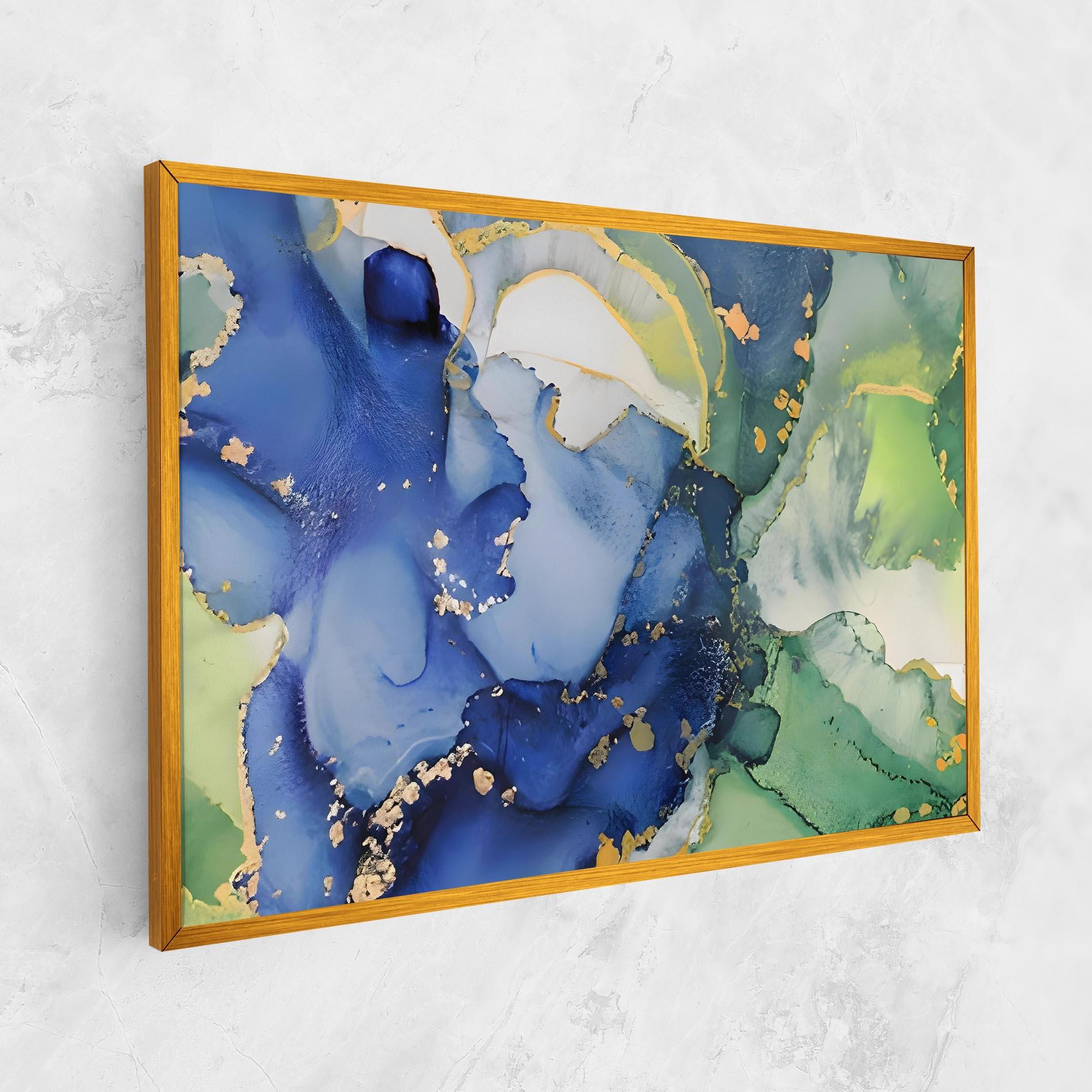 Leinwandbild Green Paint Marble mockup 1