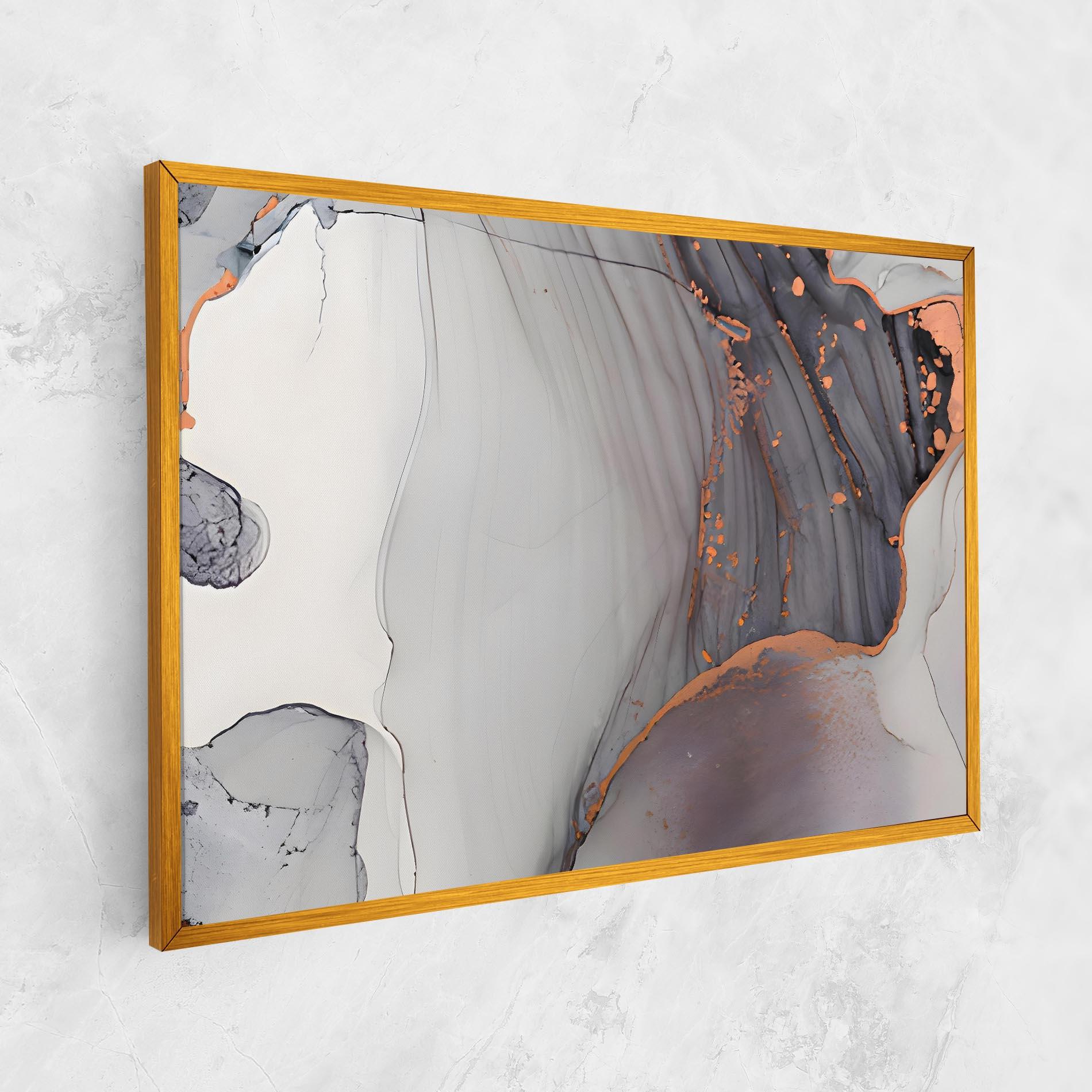 Leinwandbild Grey Pink Liquid Marble mockup 1