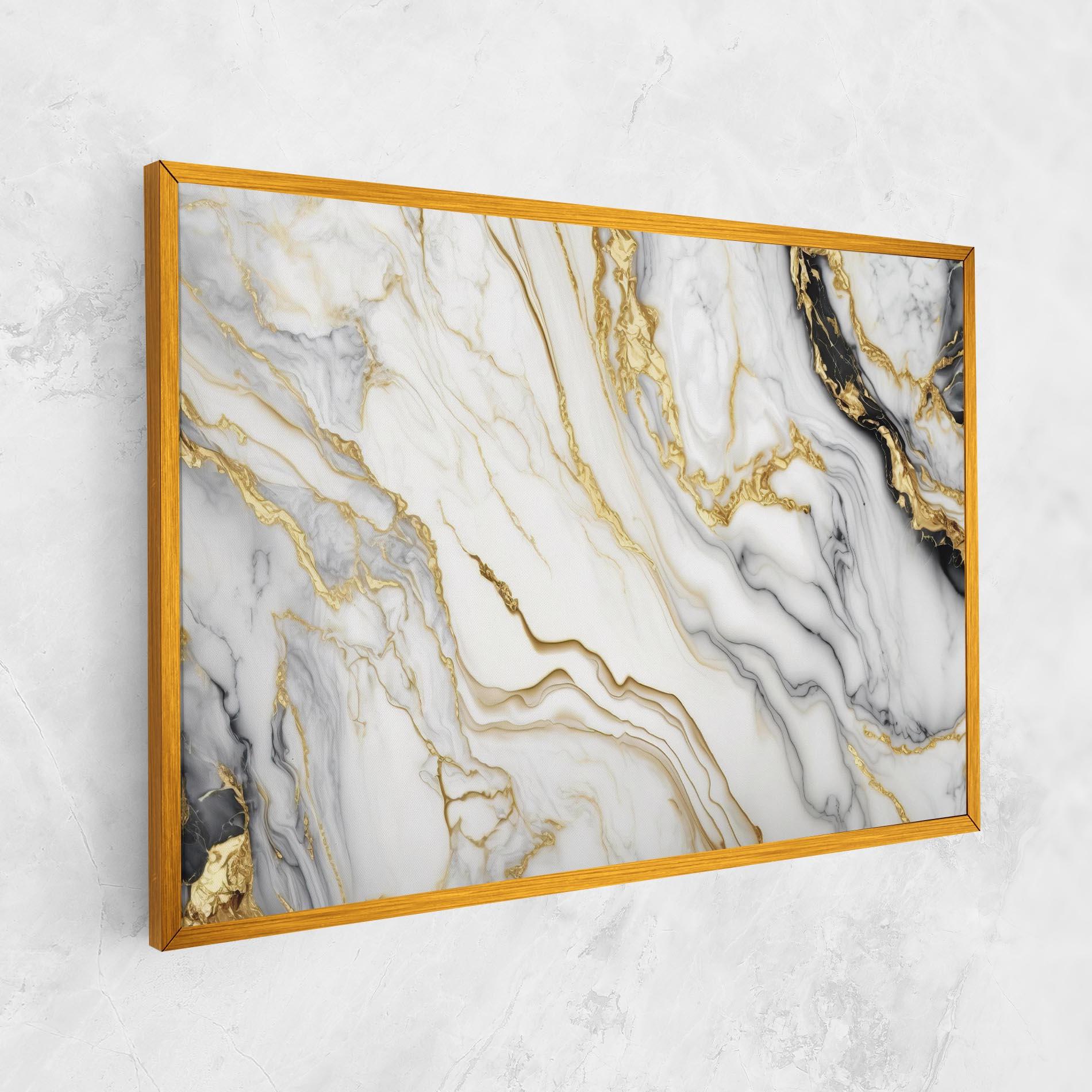 Leinwandbild White Golden Marble mockup 1