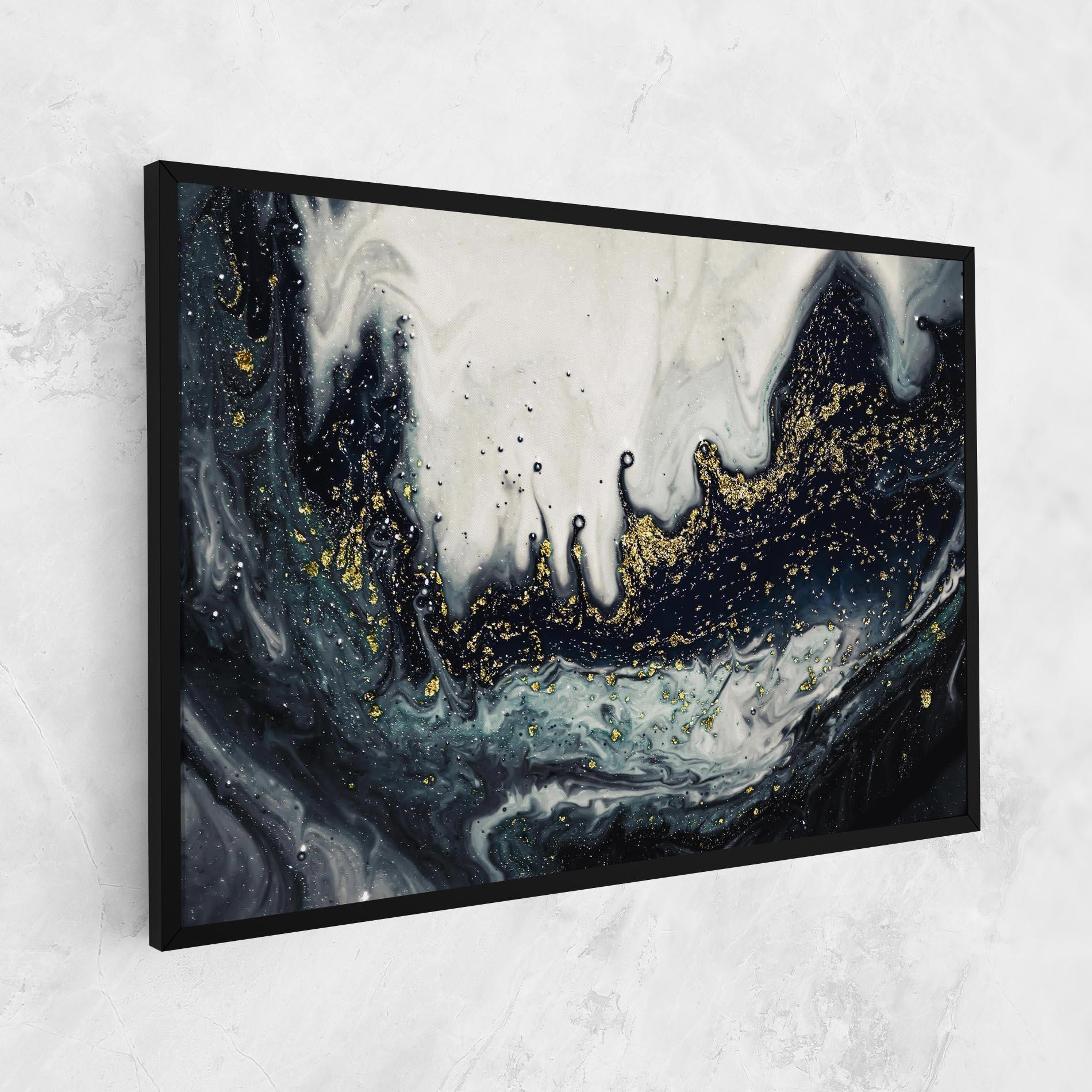 Leinwandbild Abstract Black mockup 1