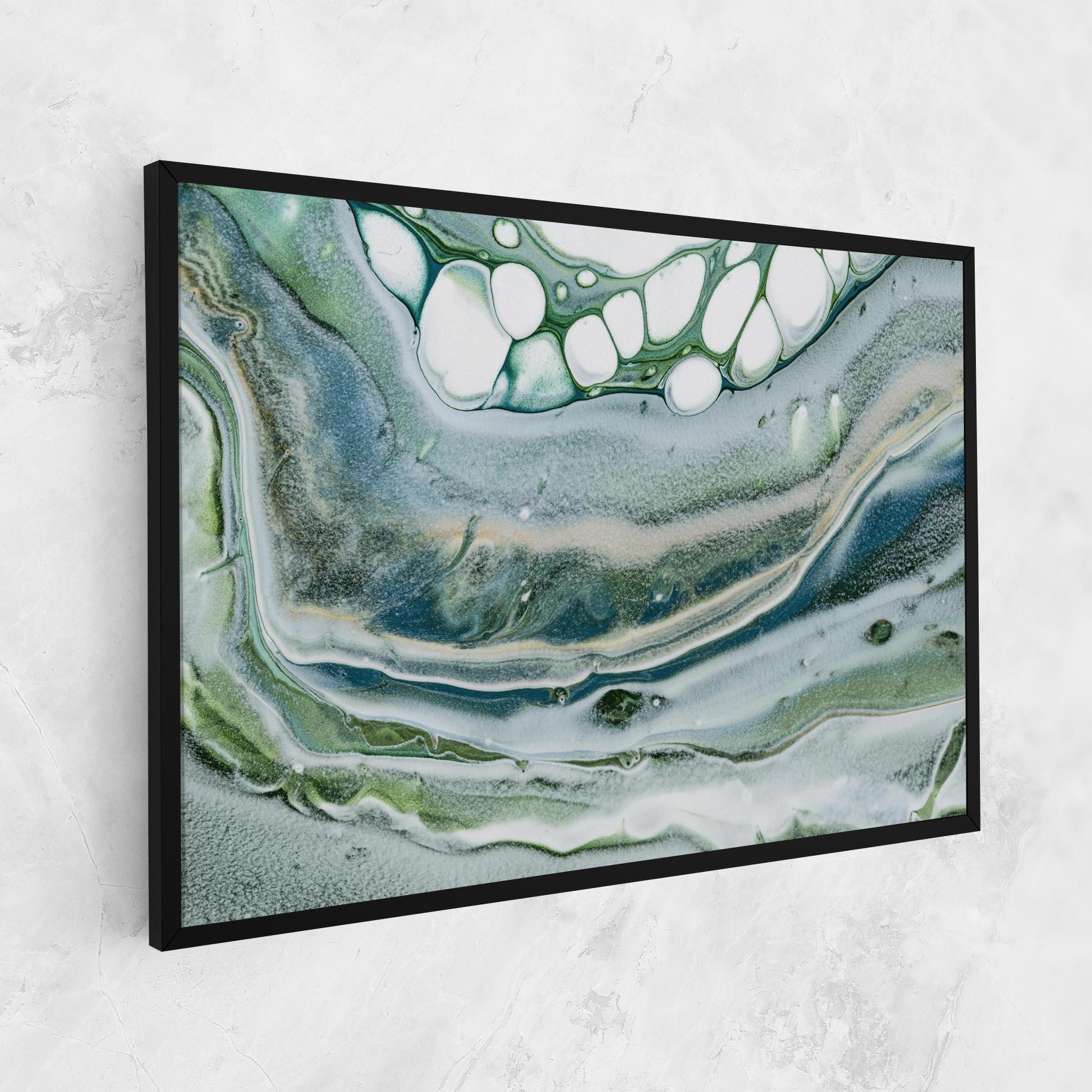 Leinwandbild Dark Green Liquid mockup 1