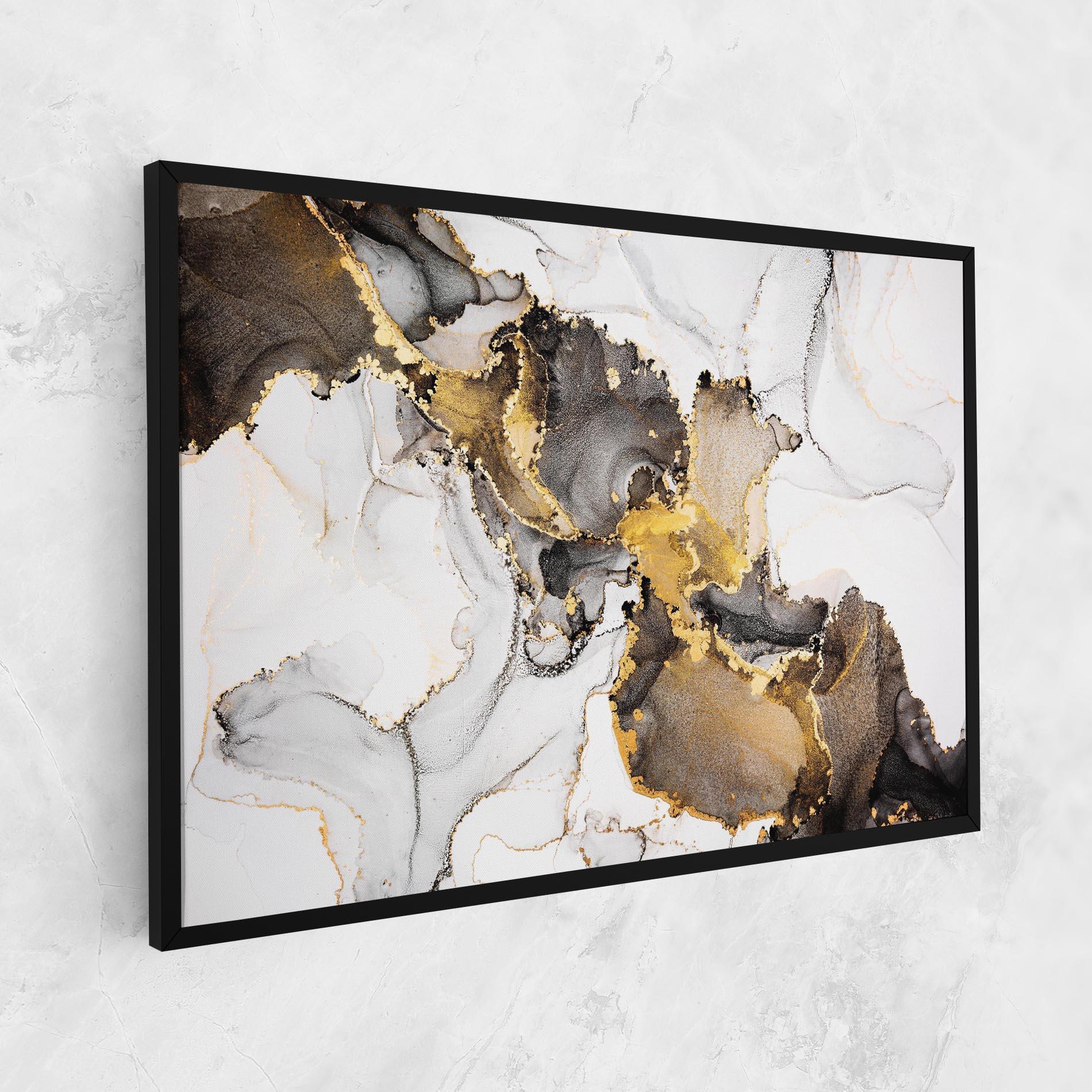 Leinwandbild Golden Marble Shades mockup 1