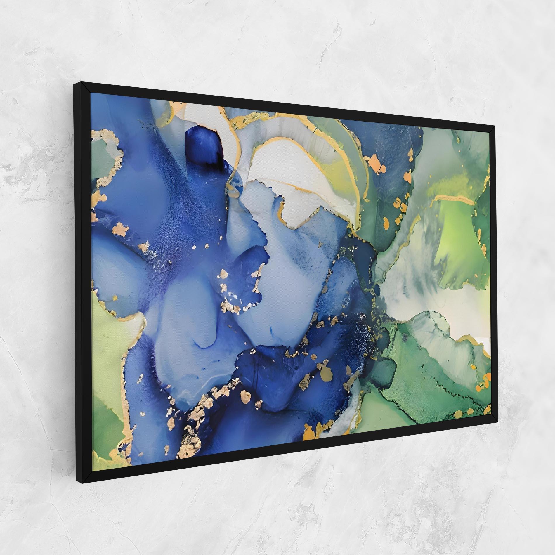Leinwandbild Green Paint Marble mockup 1