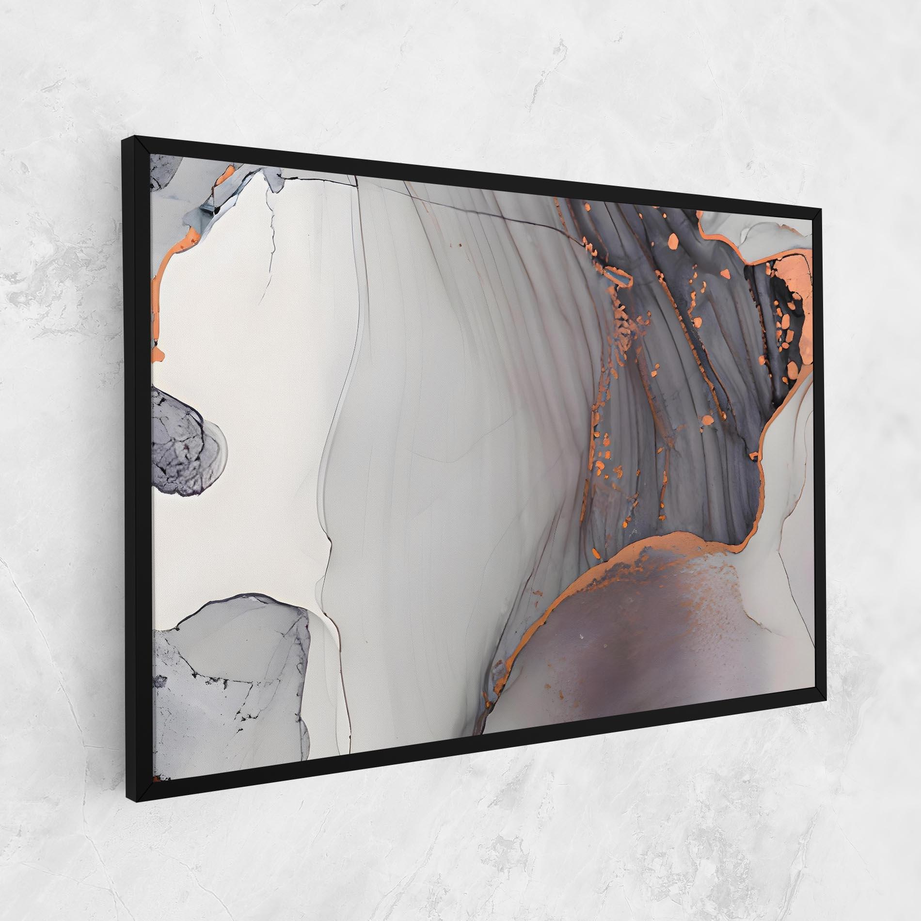 Leinwandbild Grey Pink Liquid Marble mockup 1