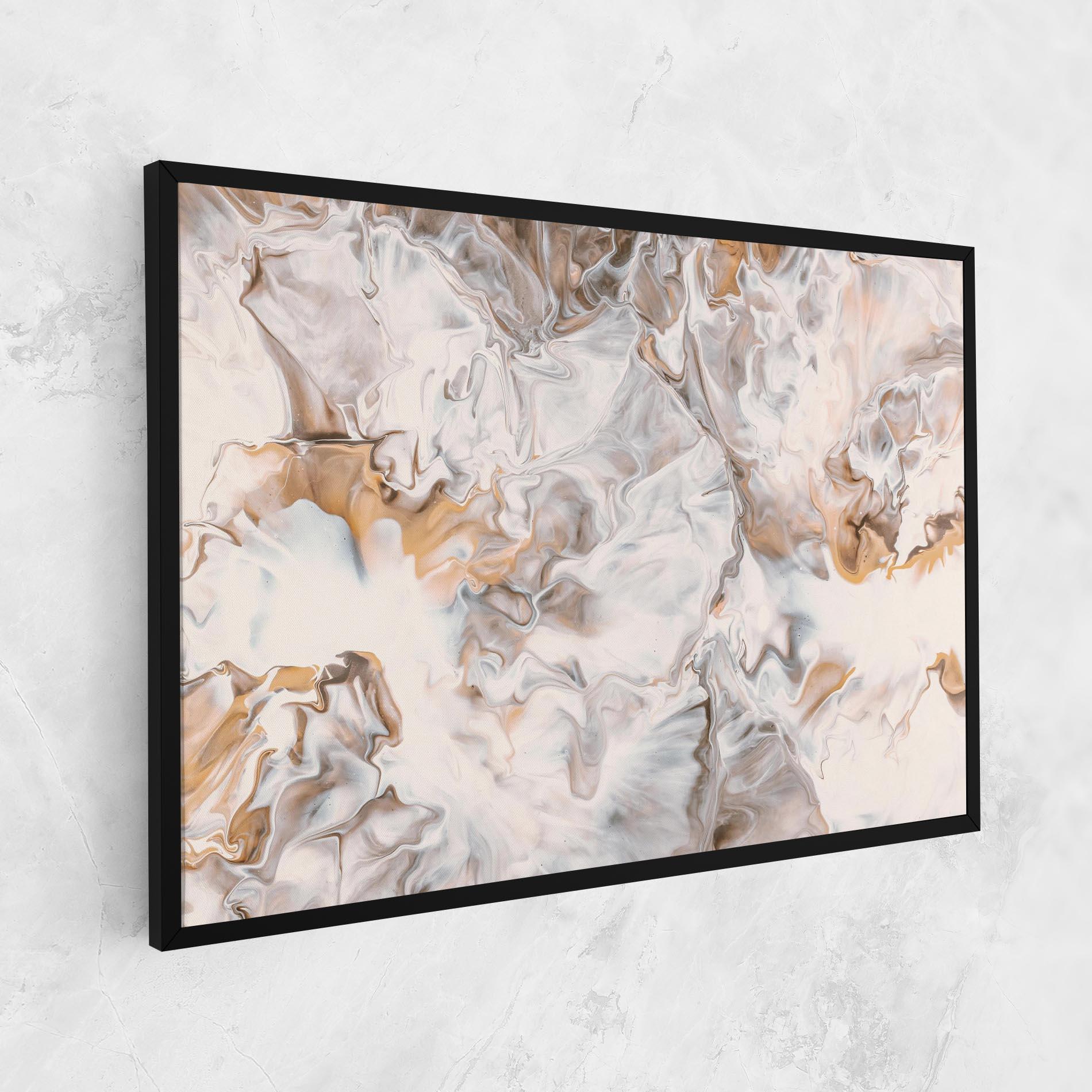 Leinwandbild White Gold Abstract mockup 1
