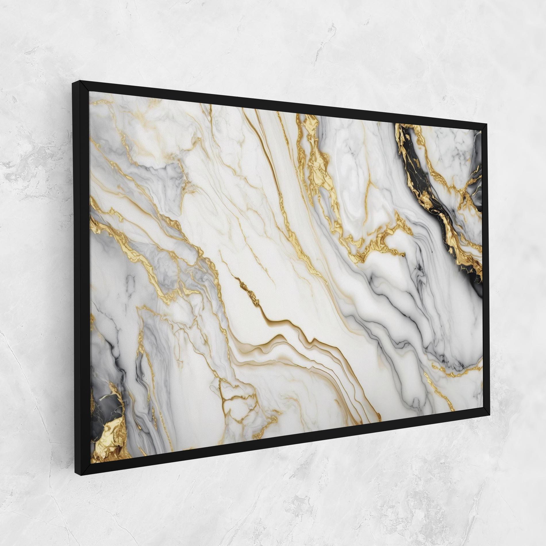 Leinwandbild White Golden Marble mockup 1