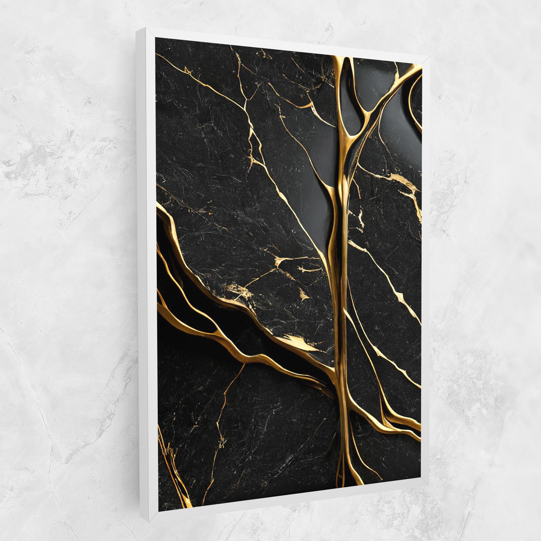 Leinwandbild Black Square Marble mockup 1