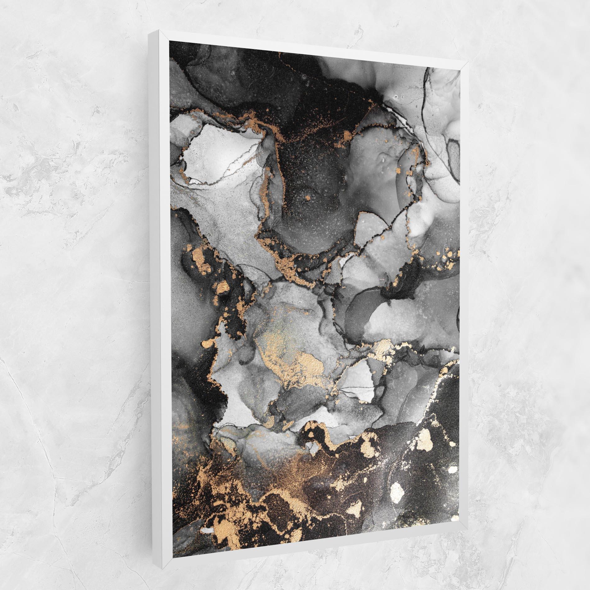 Leinwandbild Grey Gold Marble mockup 1