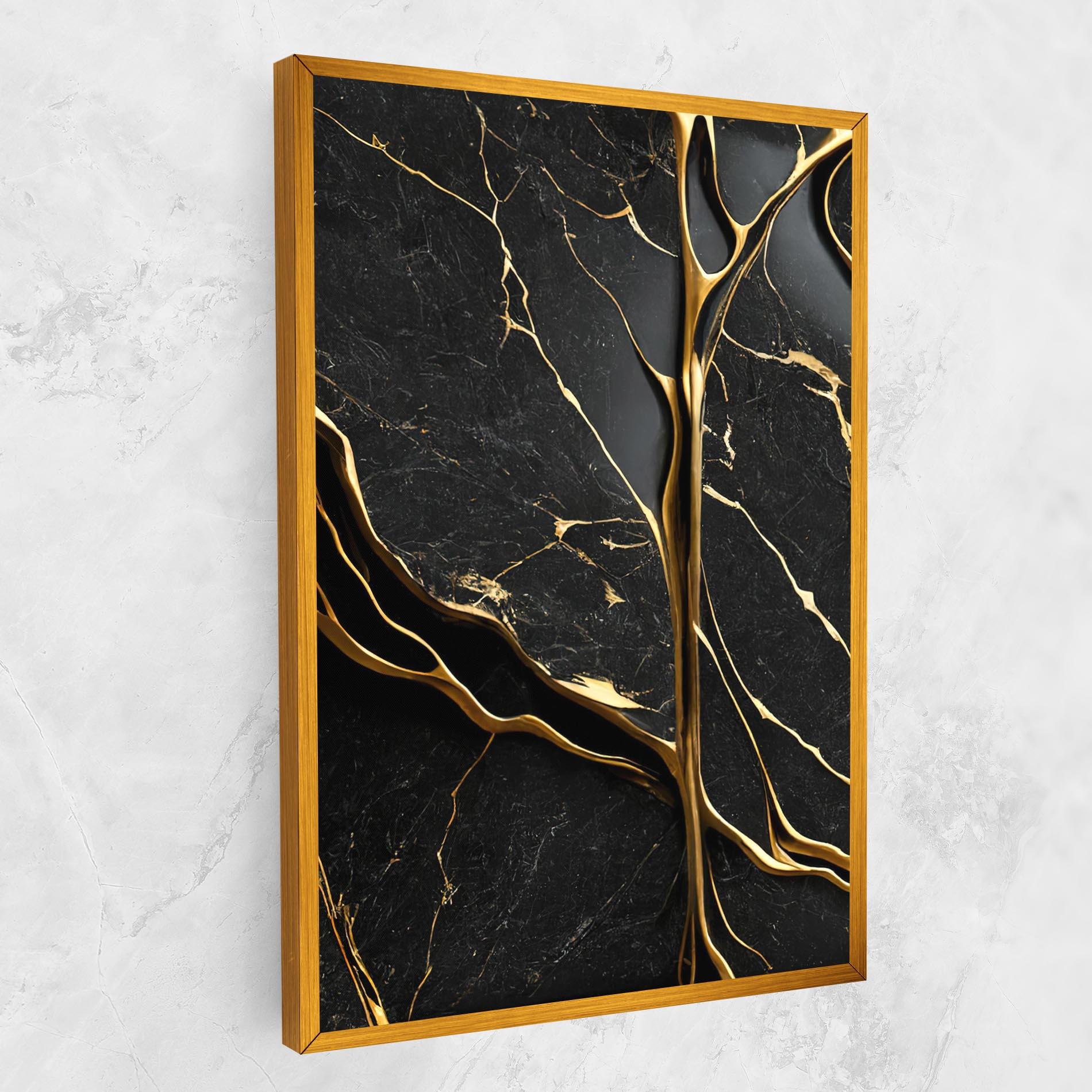 Leinwandbild Black Square Marble mockup 1