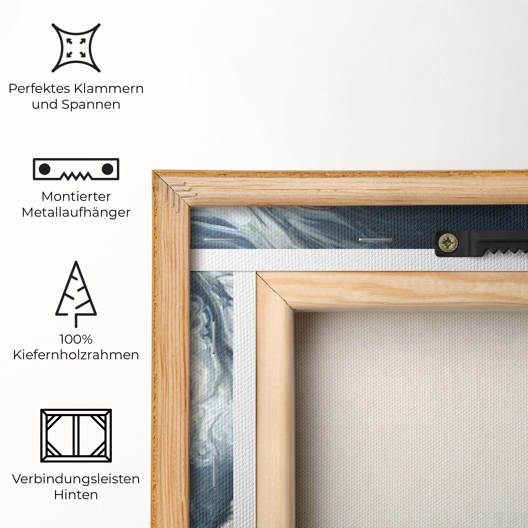 Leinwandbild Dark Blue Wave mockup 5