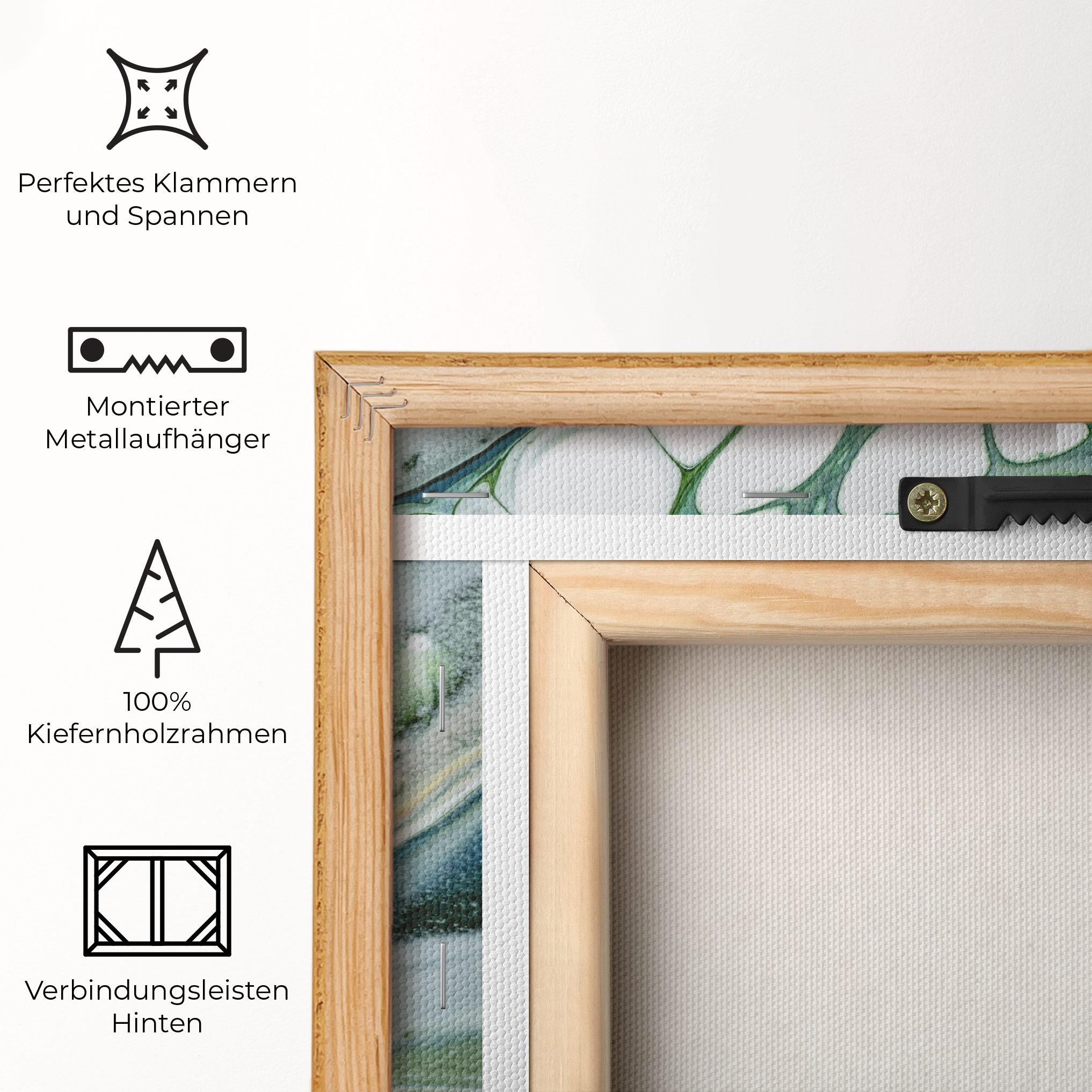 Leinwandbild Dark Green Liquid mockup 5