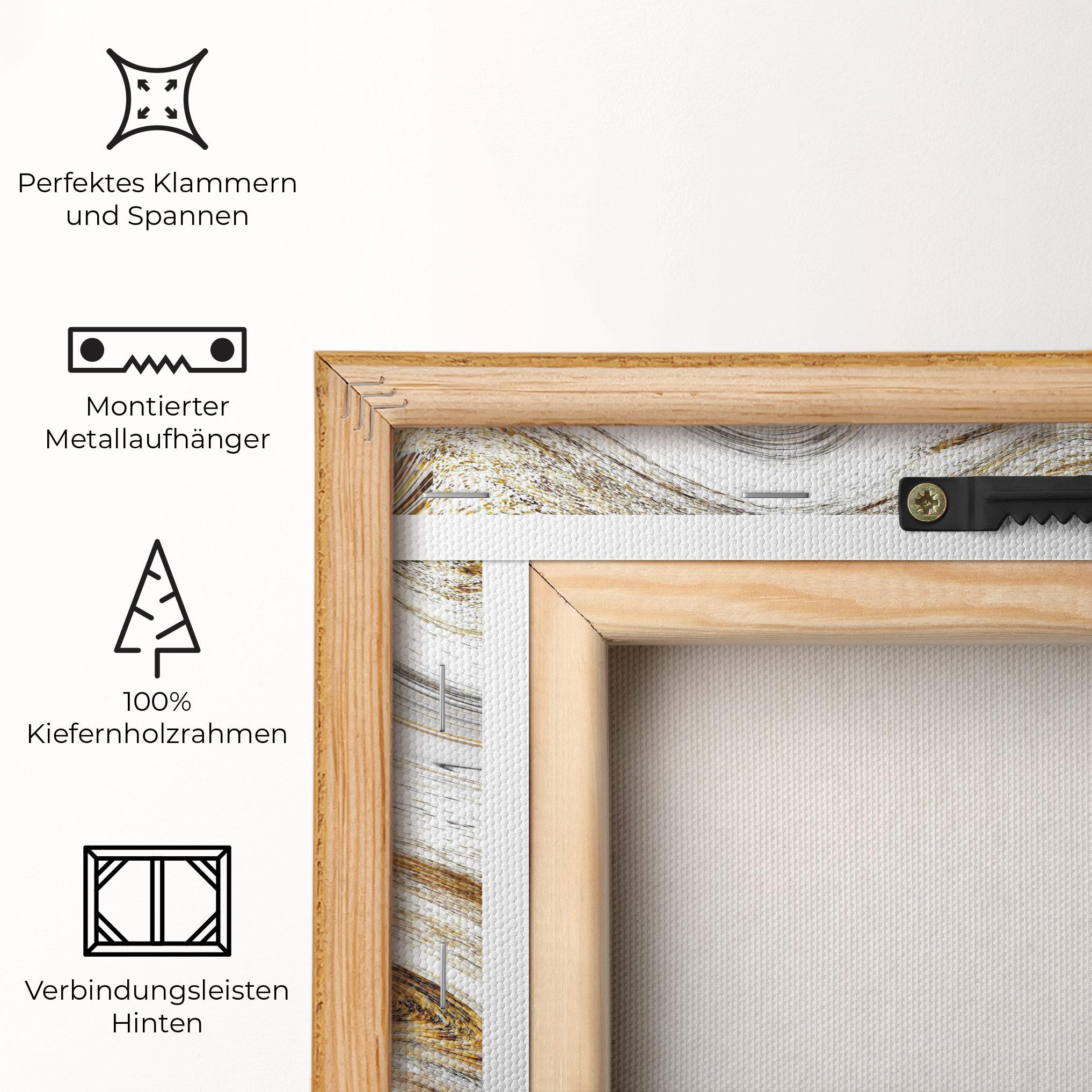 Leinwandbild Gold White Liquid mockup 5
