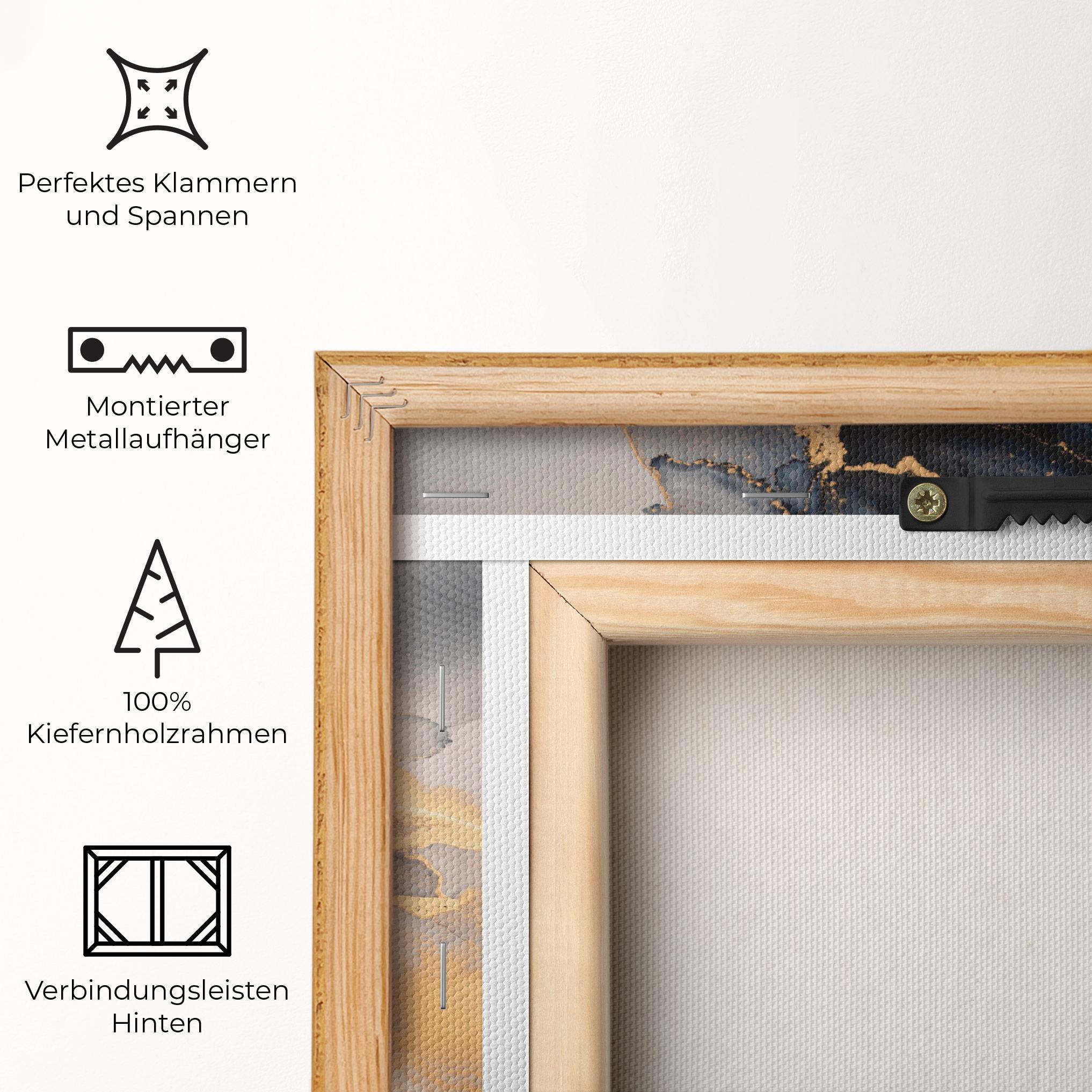 Leinwandbild Golden Abstract Marble mockup 5