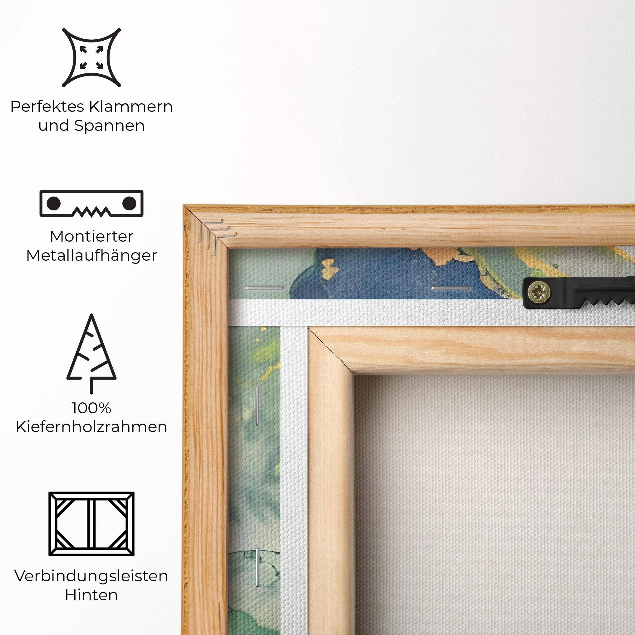 Leinwandbild Green Paint Marble mockup 5