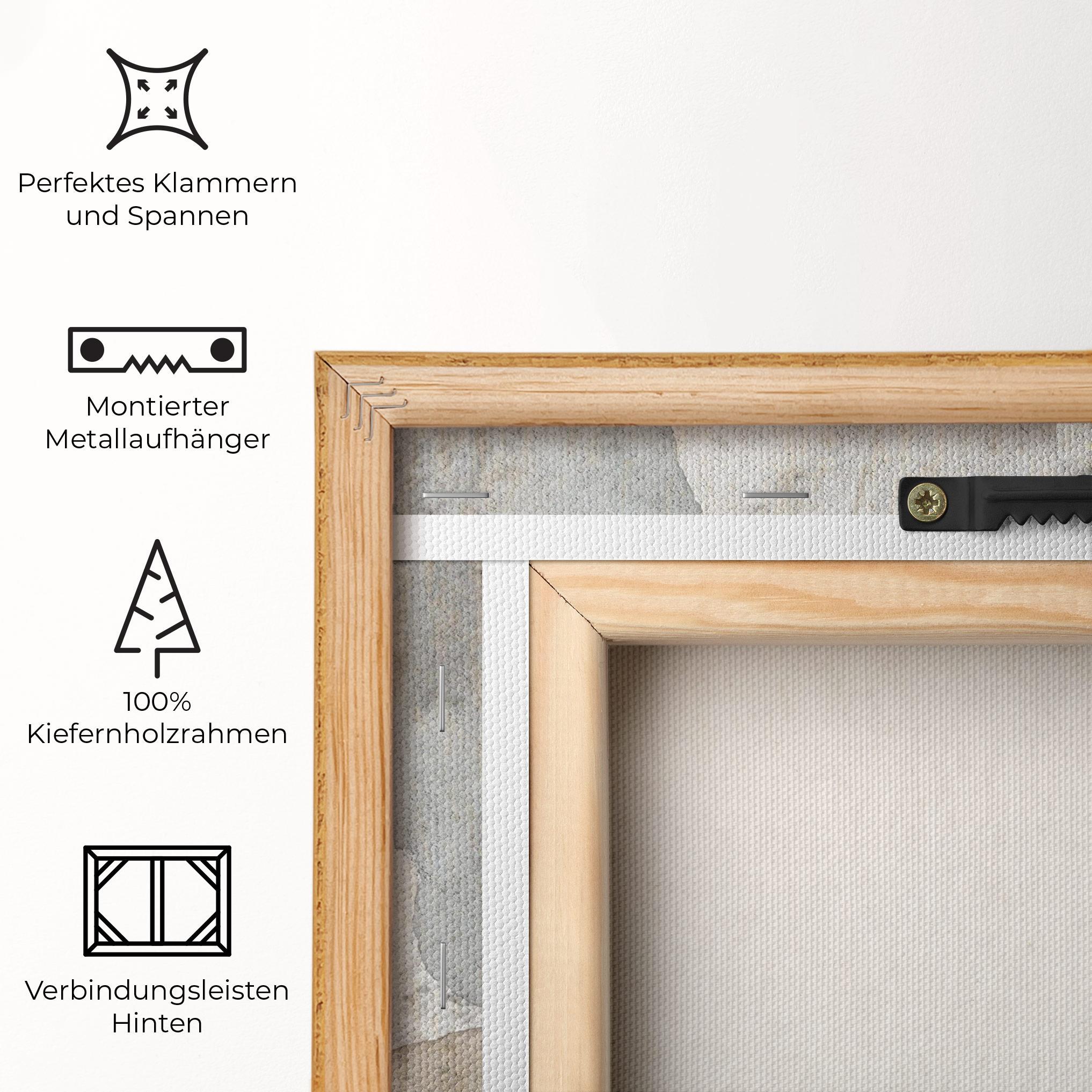 Leinwandbild Light Cream Marble mockup 5