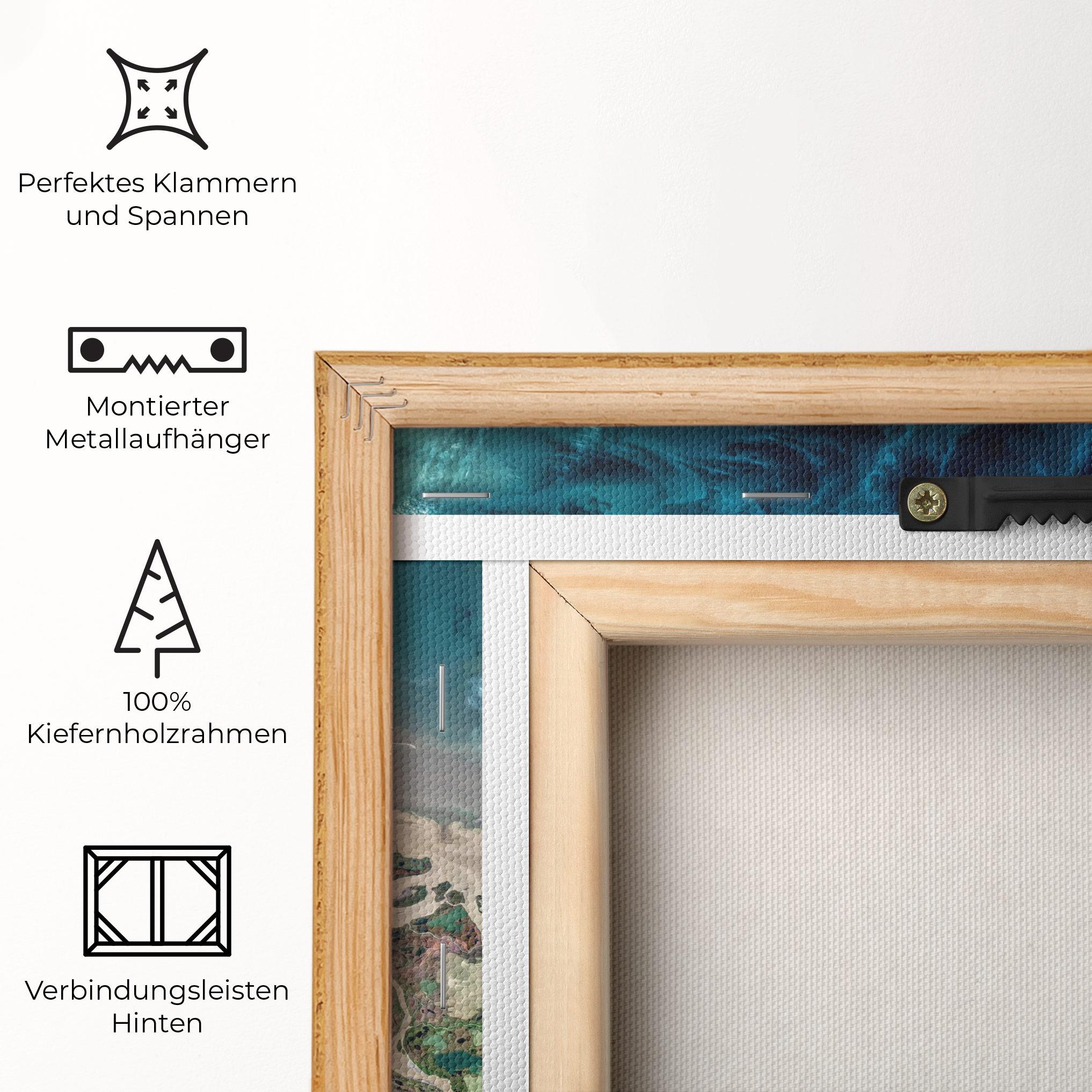 Leinwandbild Ocean Blue Marble mockup 5