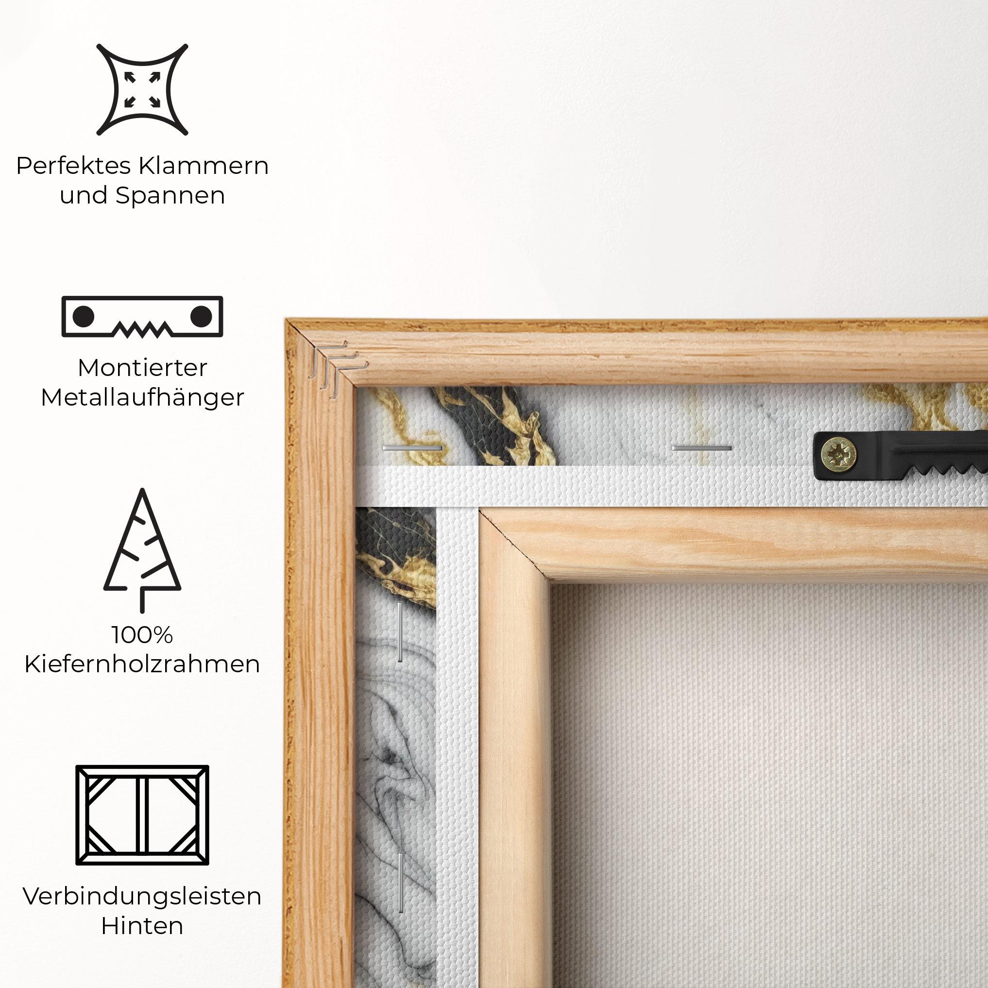 Leinwandbild White Golden Marble mockup 5