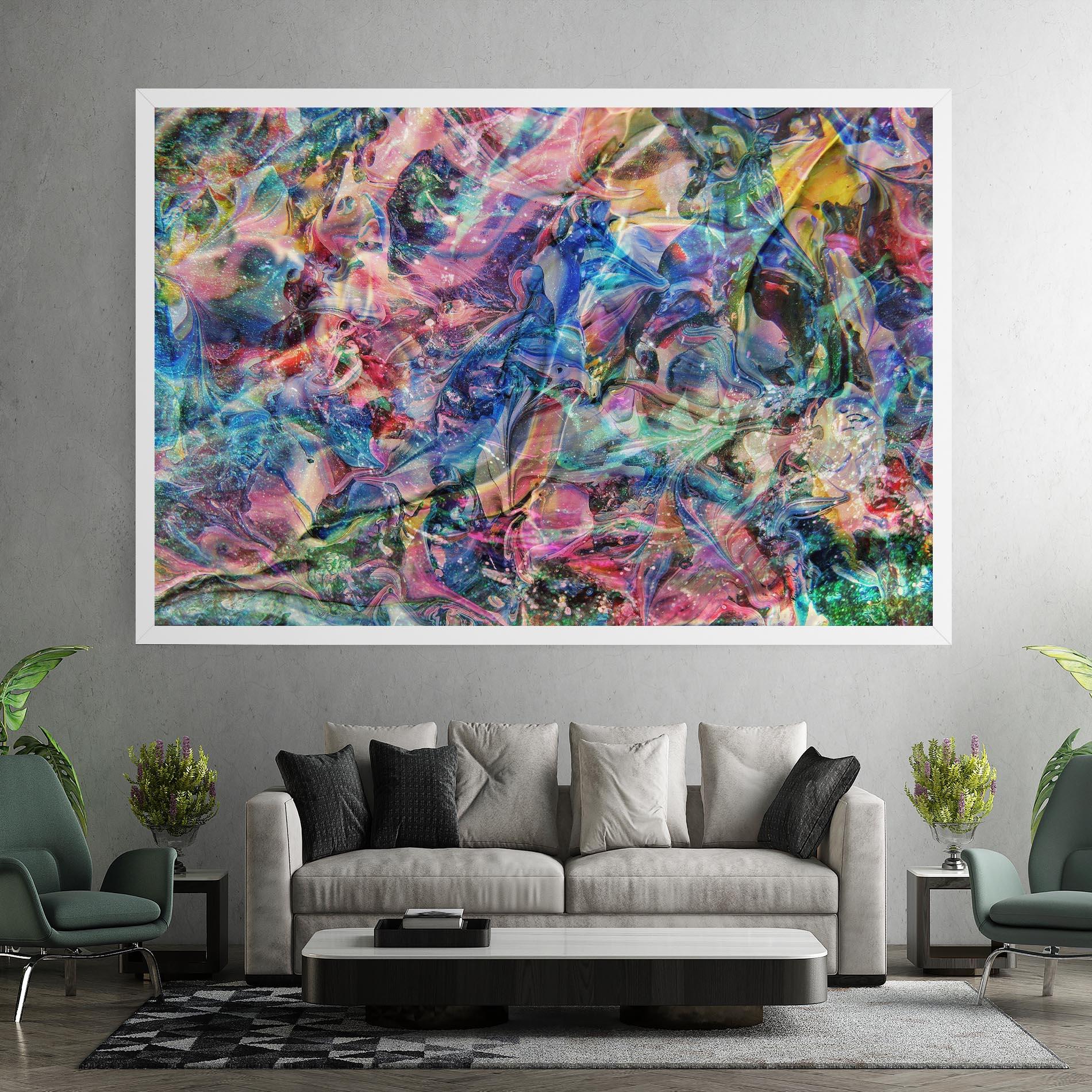 Leinwandbild Abstract Colourful Glass mockup 7