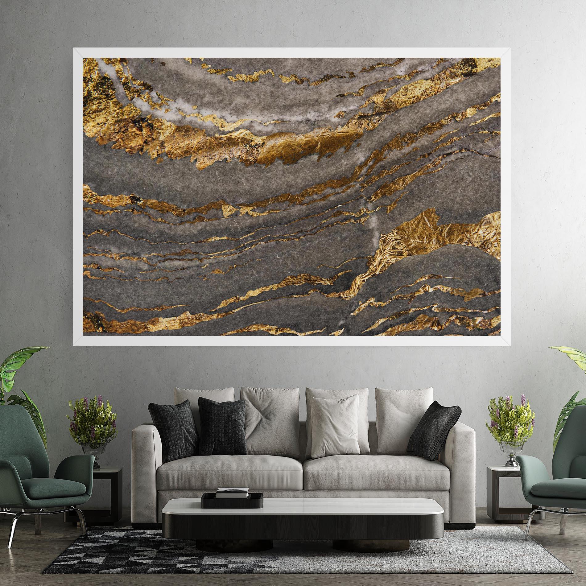 Leinwandbild Dark Colden Grey mockup 7