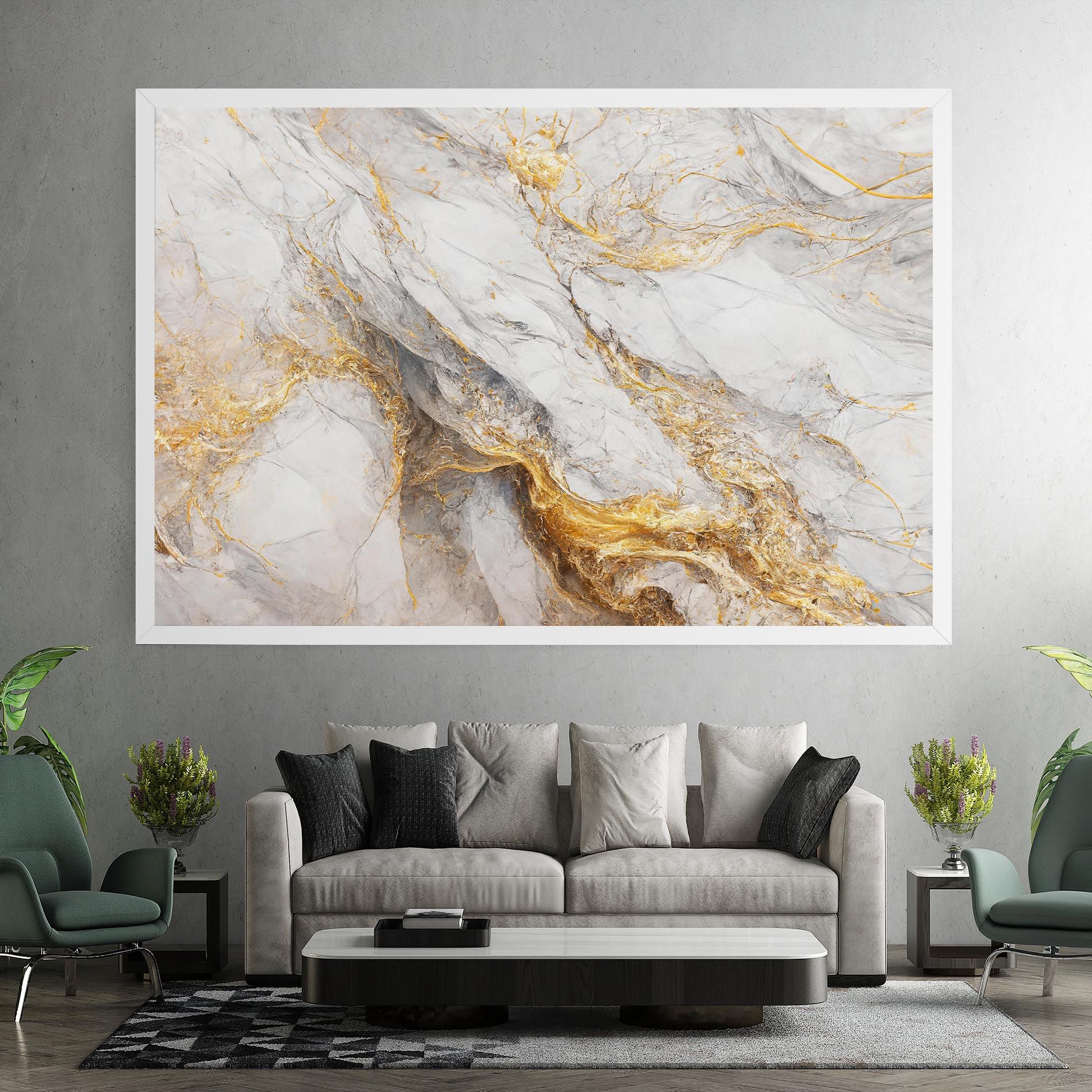 Gold Liquid Grey Marble mockup 7