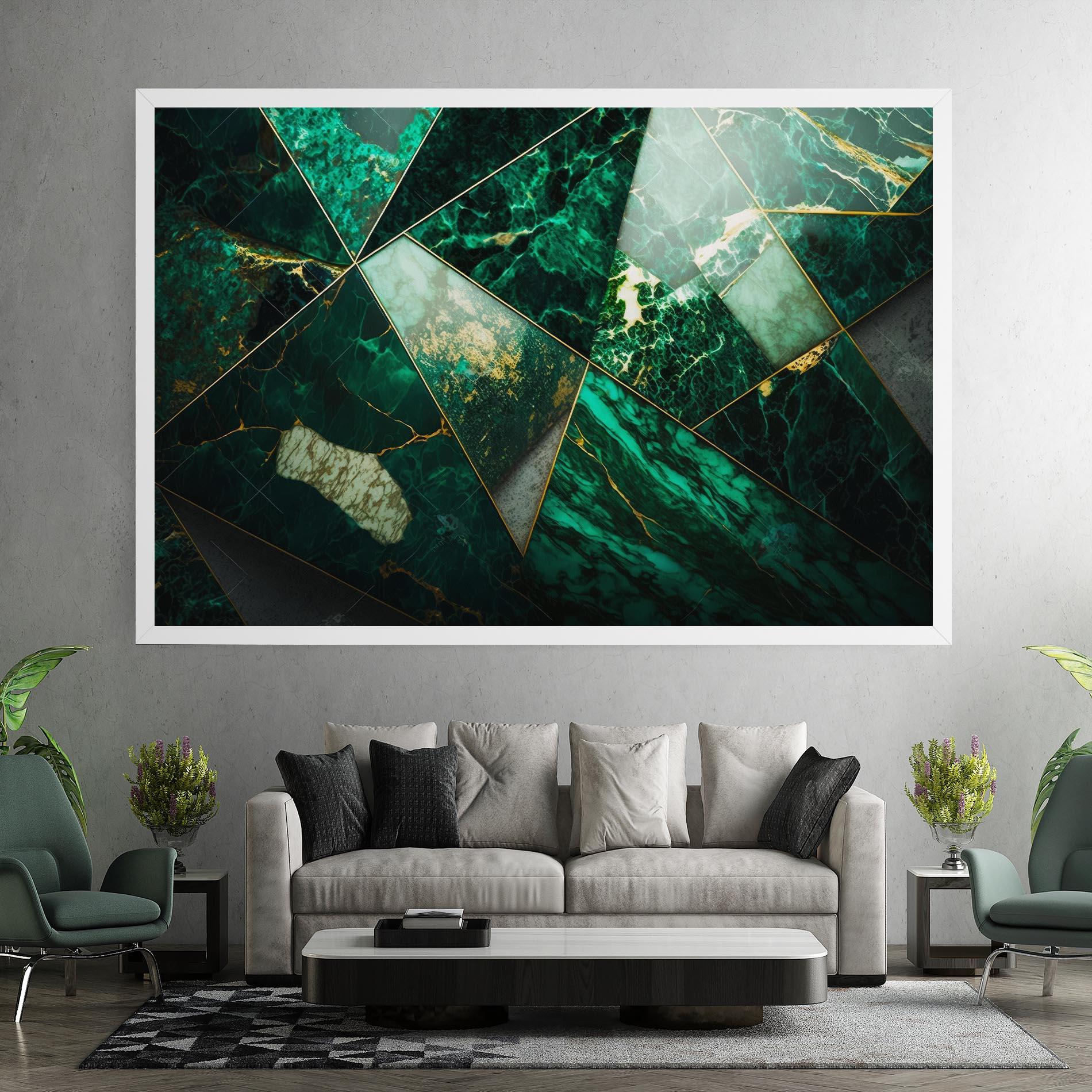 Leinwandbild Green Marble mockup 7