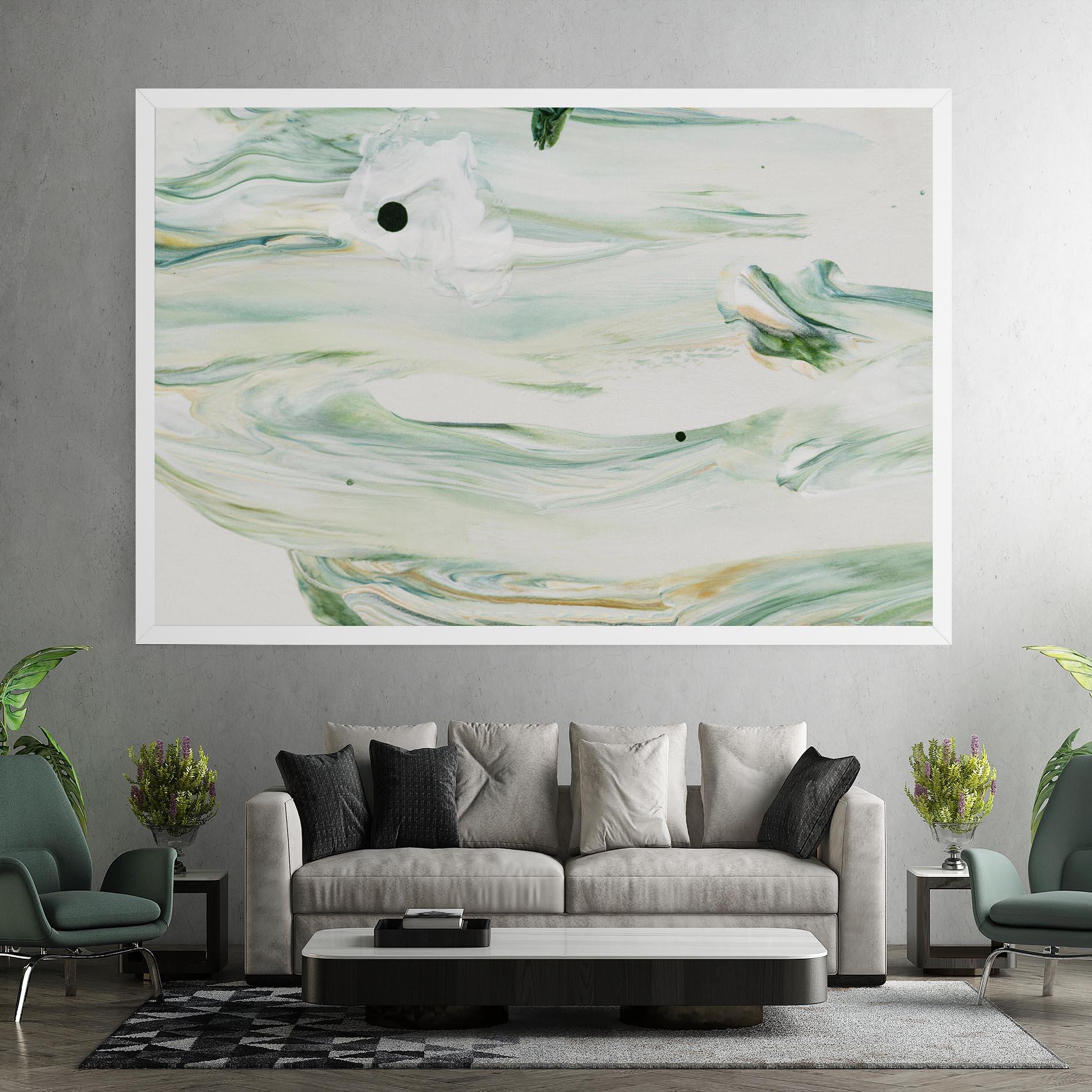 Leinwandbild Light Green Painting mockup 7