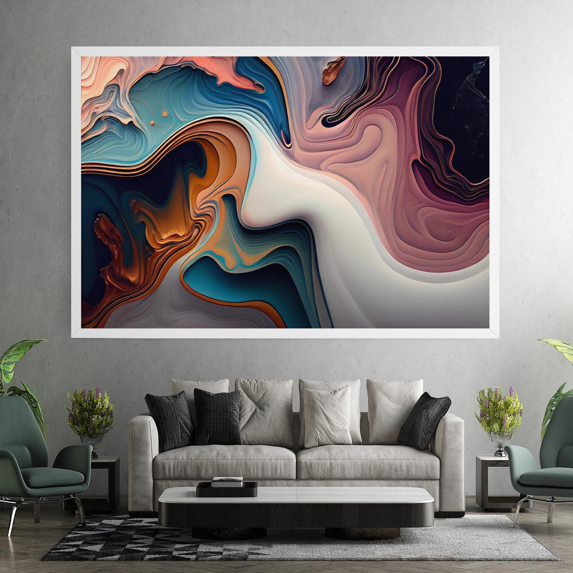 Leinwandbild Mixed Colors Marble mockup 7