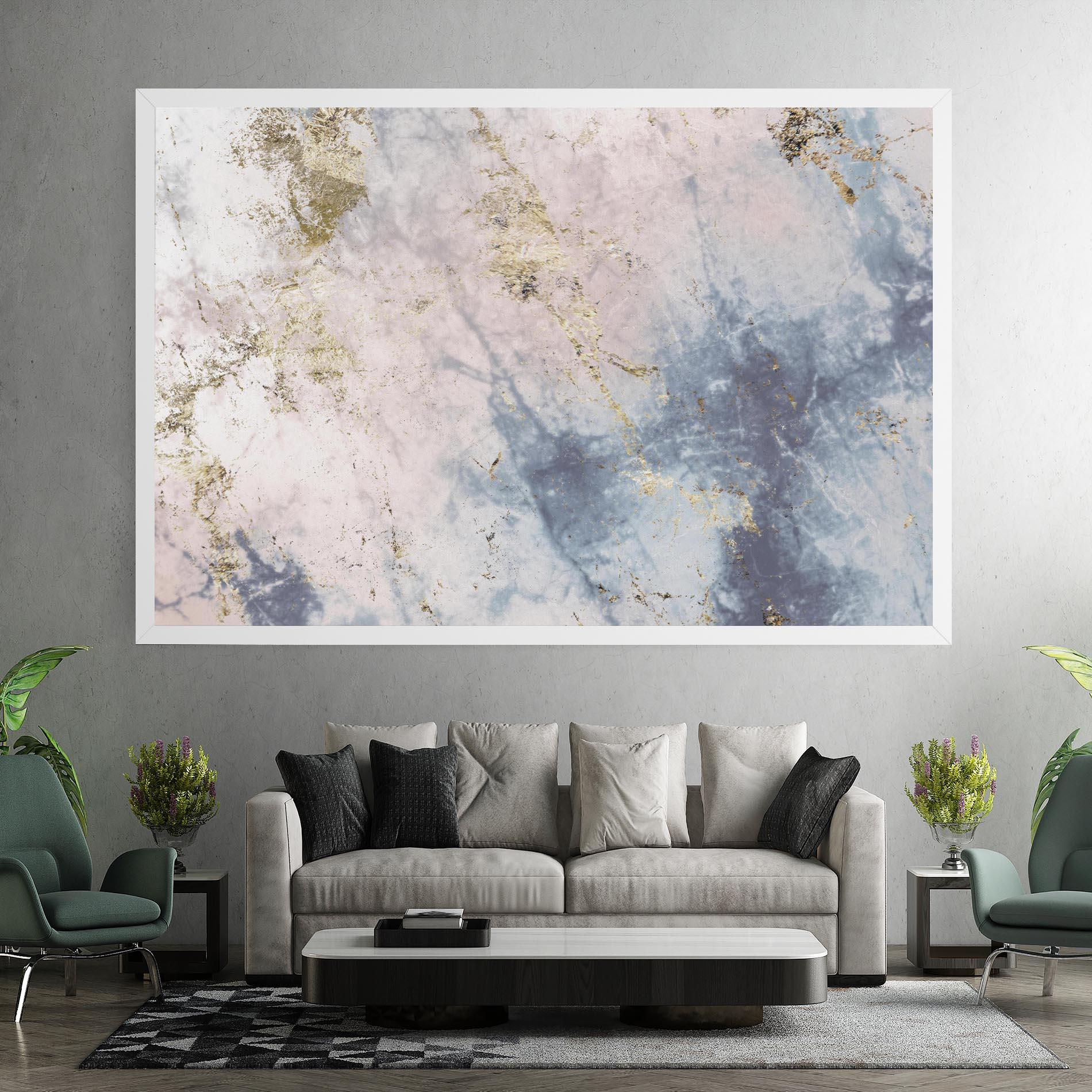 Leinwandbild Pink Blue Marble mockup 7