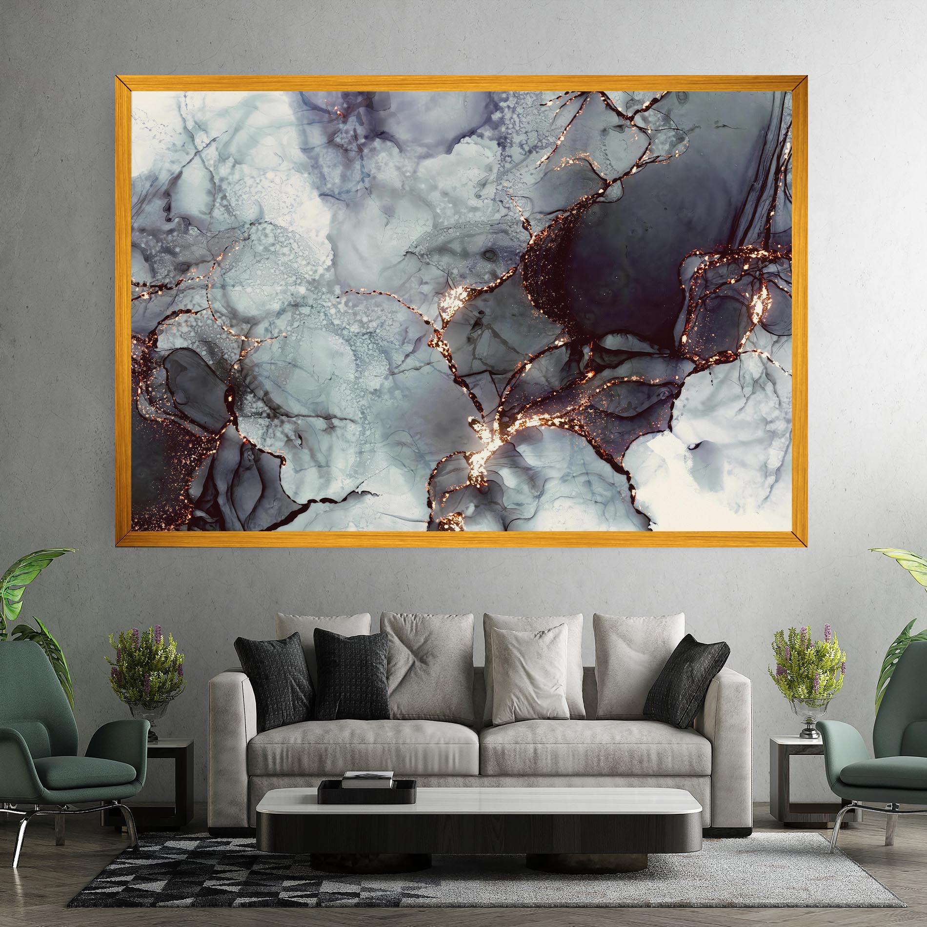 Leinwandbild Abstract Gold Path mockup 7