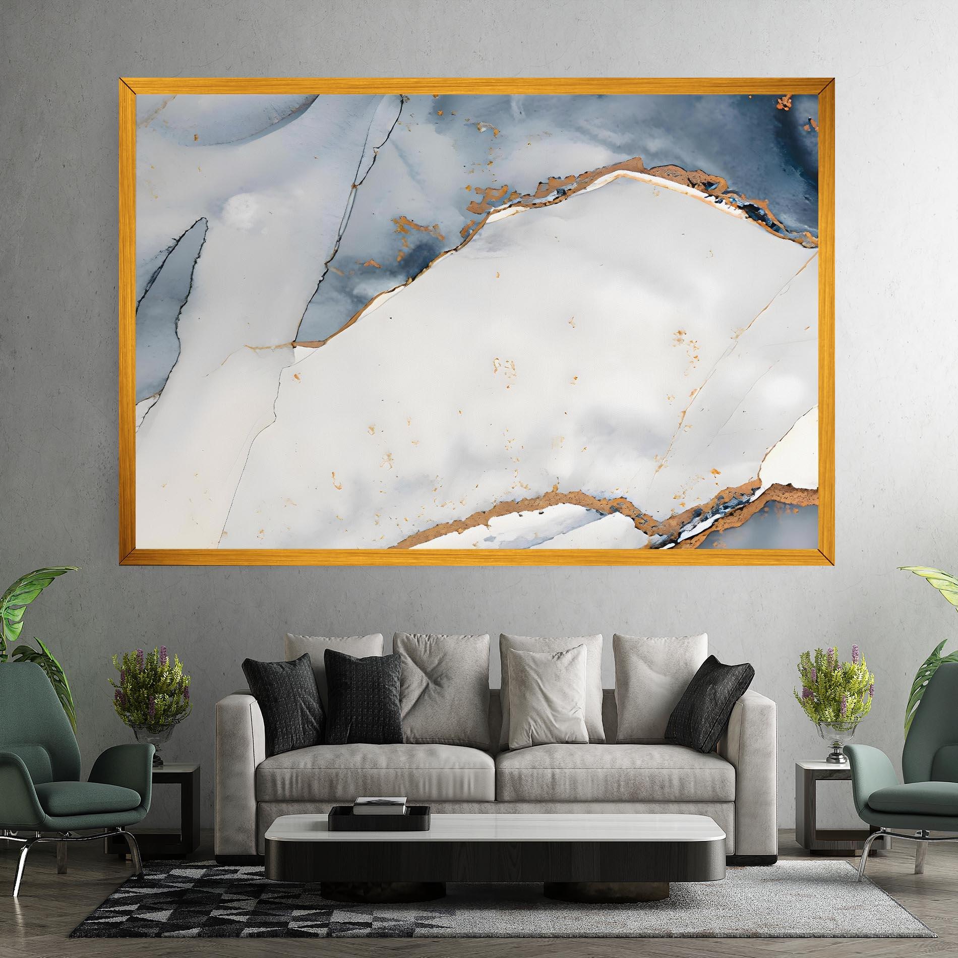 Leinwandbild Blue Watercolor mockup 7