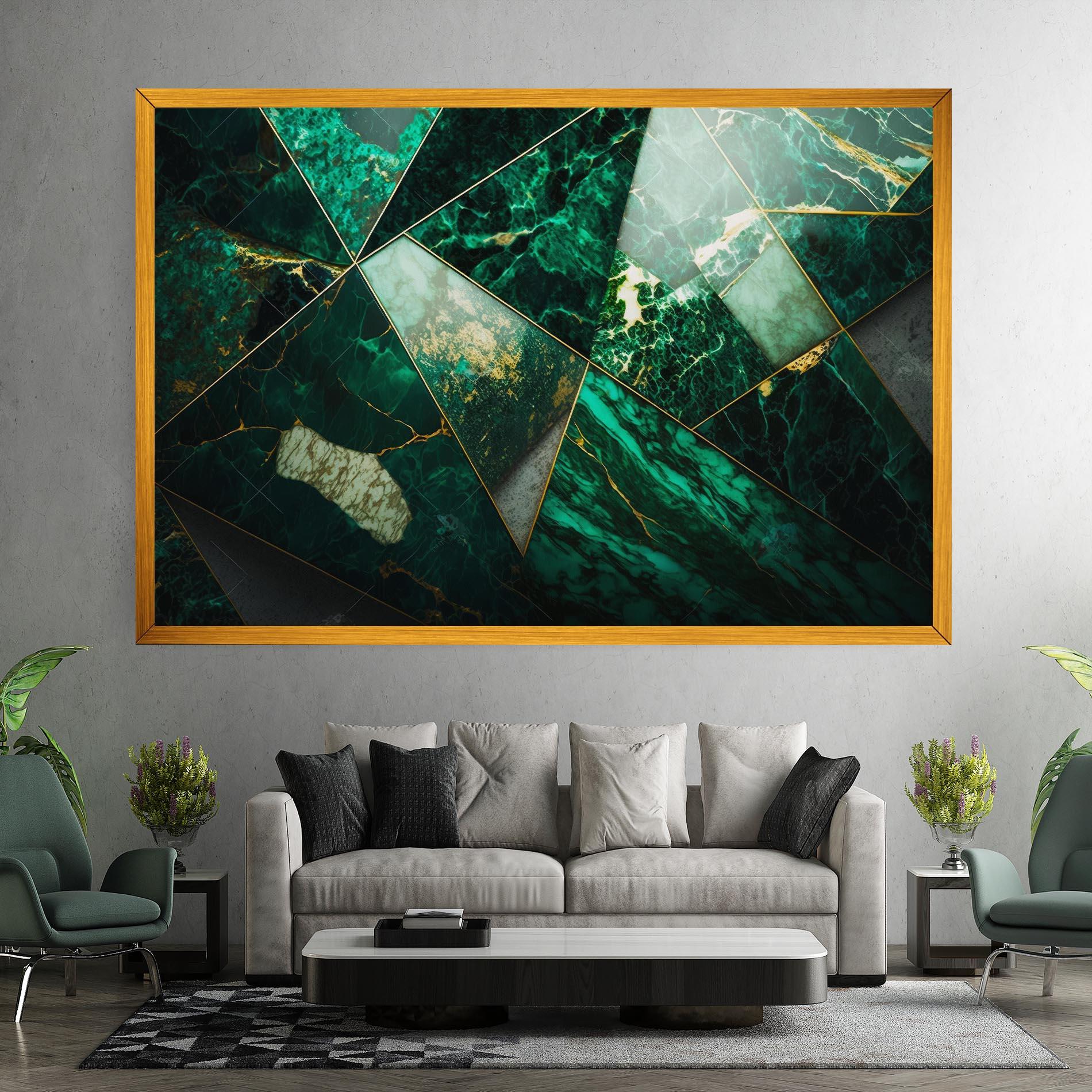 Leinwandbild Green Marble mockup 7