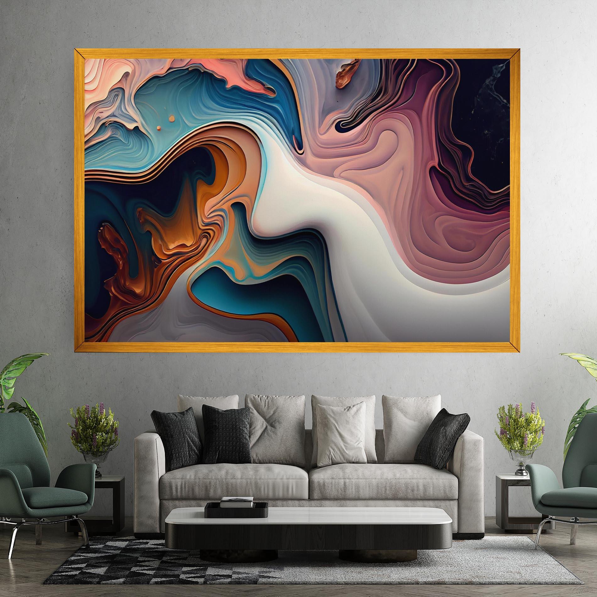 Leinwandbild Mixed Colors Marble mockup 7