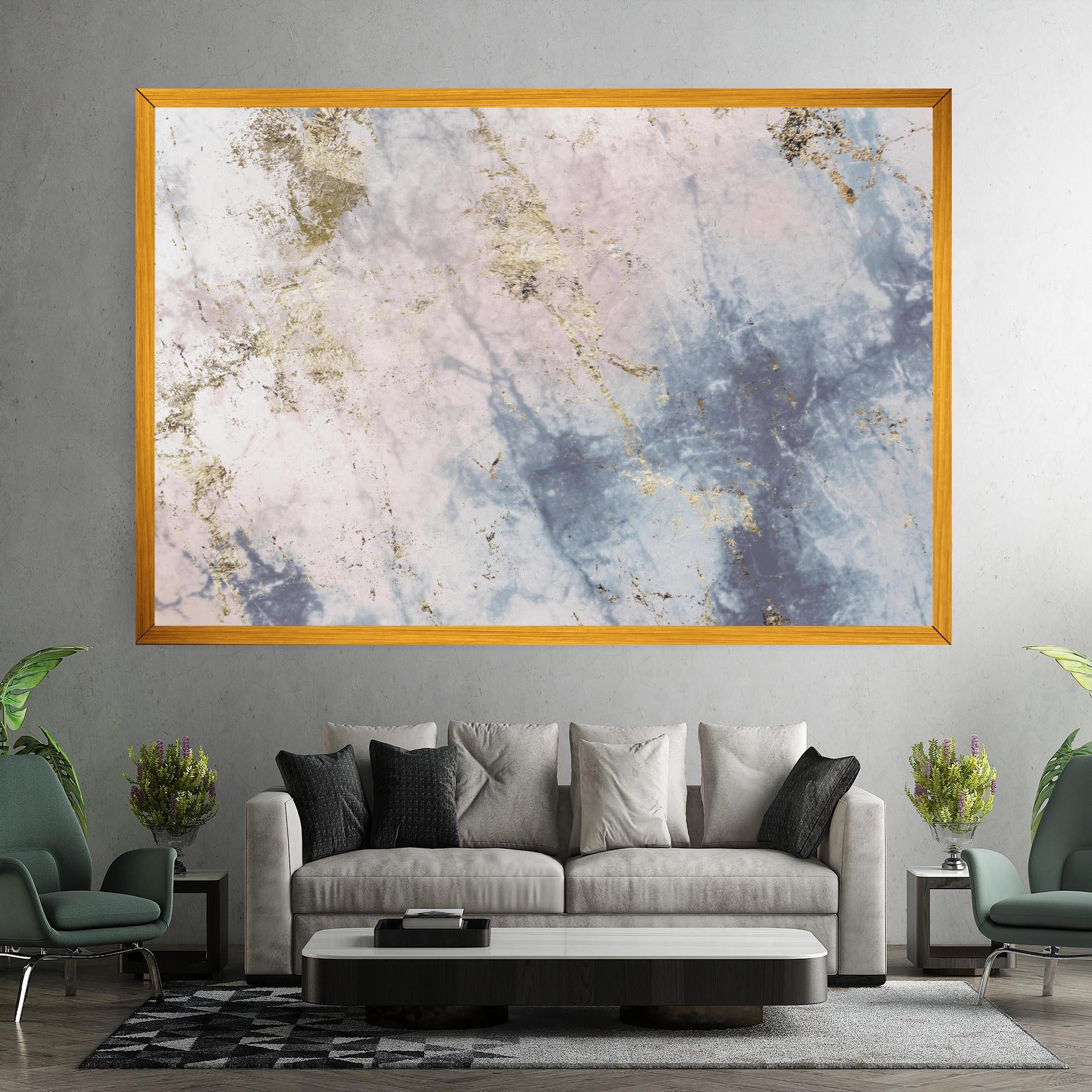 Leinwandbild Pink Blue Marble mockup 7