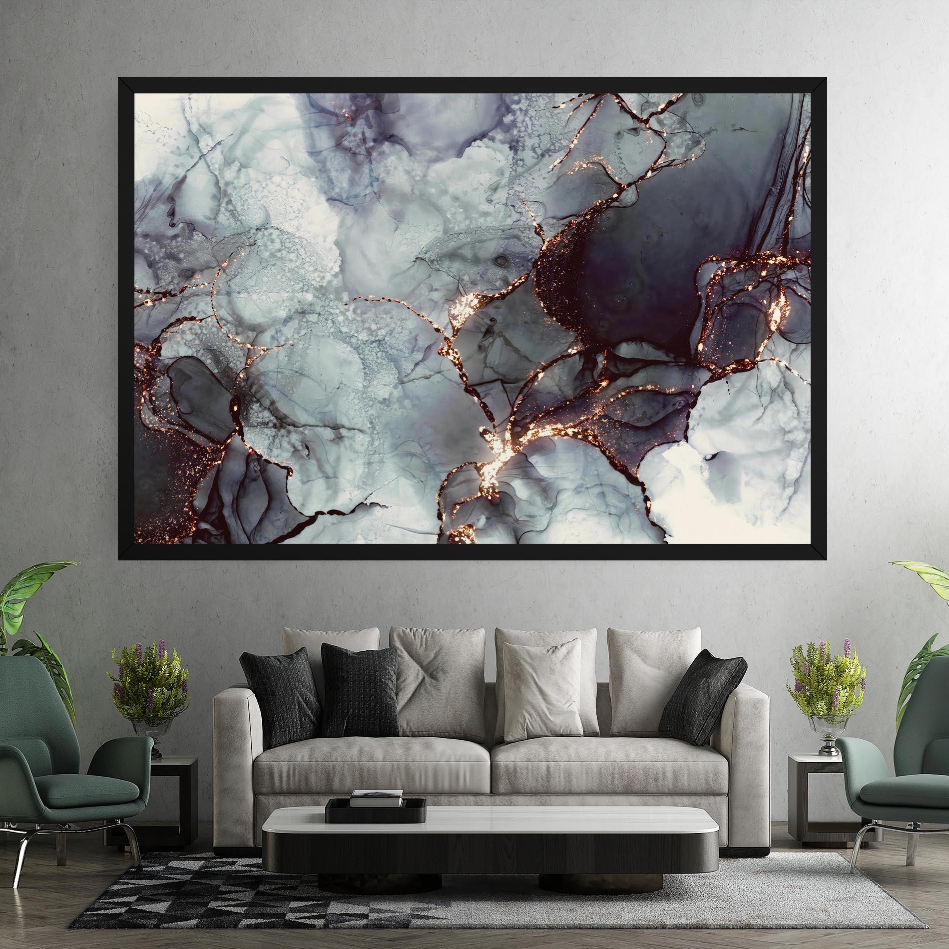 Leinwandbild Abstract Gold Path mockup 7