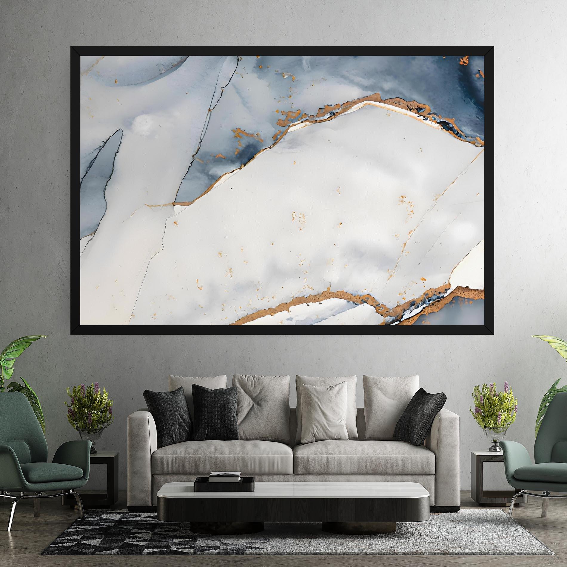 Leinwandbild Blue Watercolor mockup 7