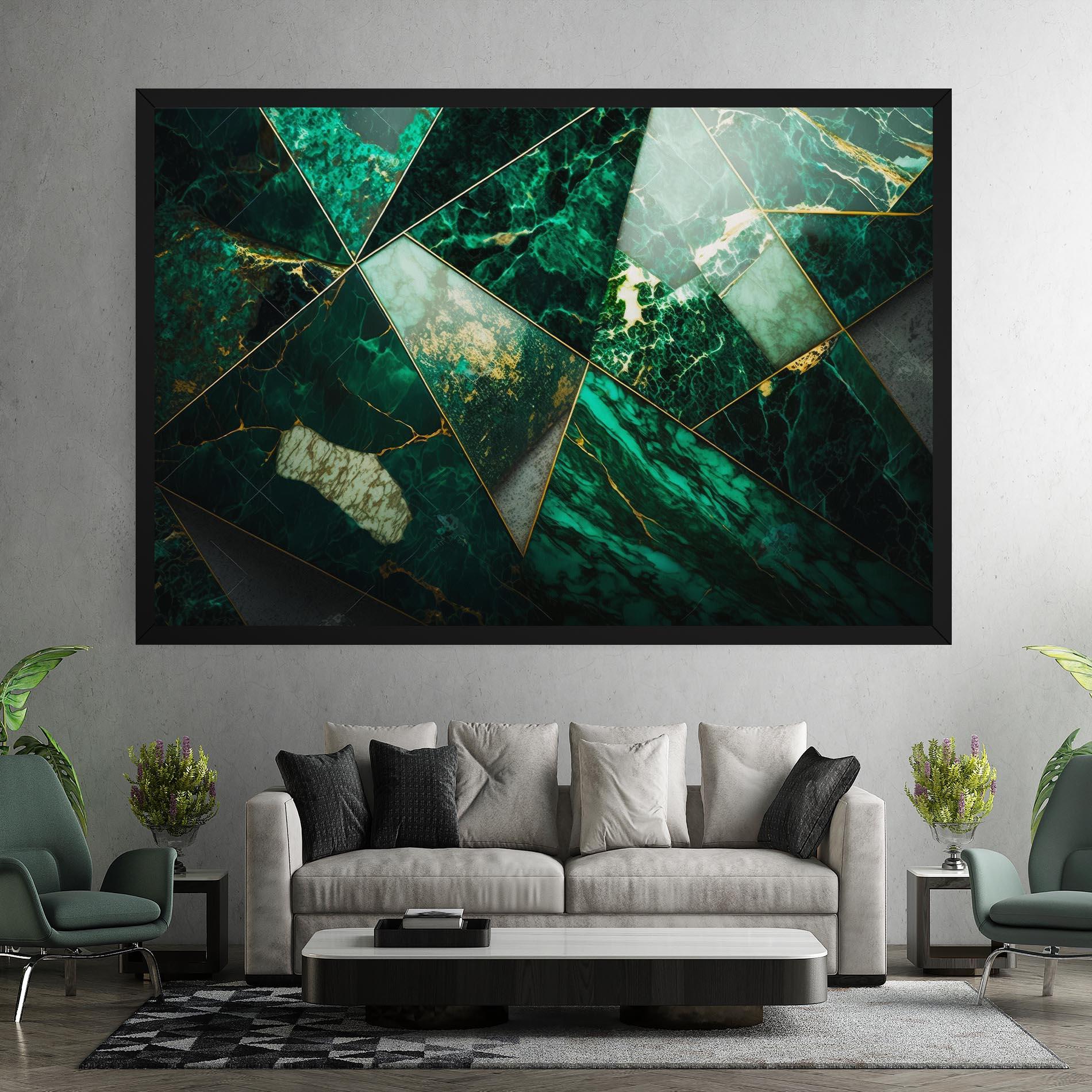 Leinwandbild Green Marble mockup 7