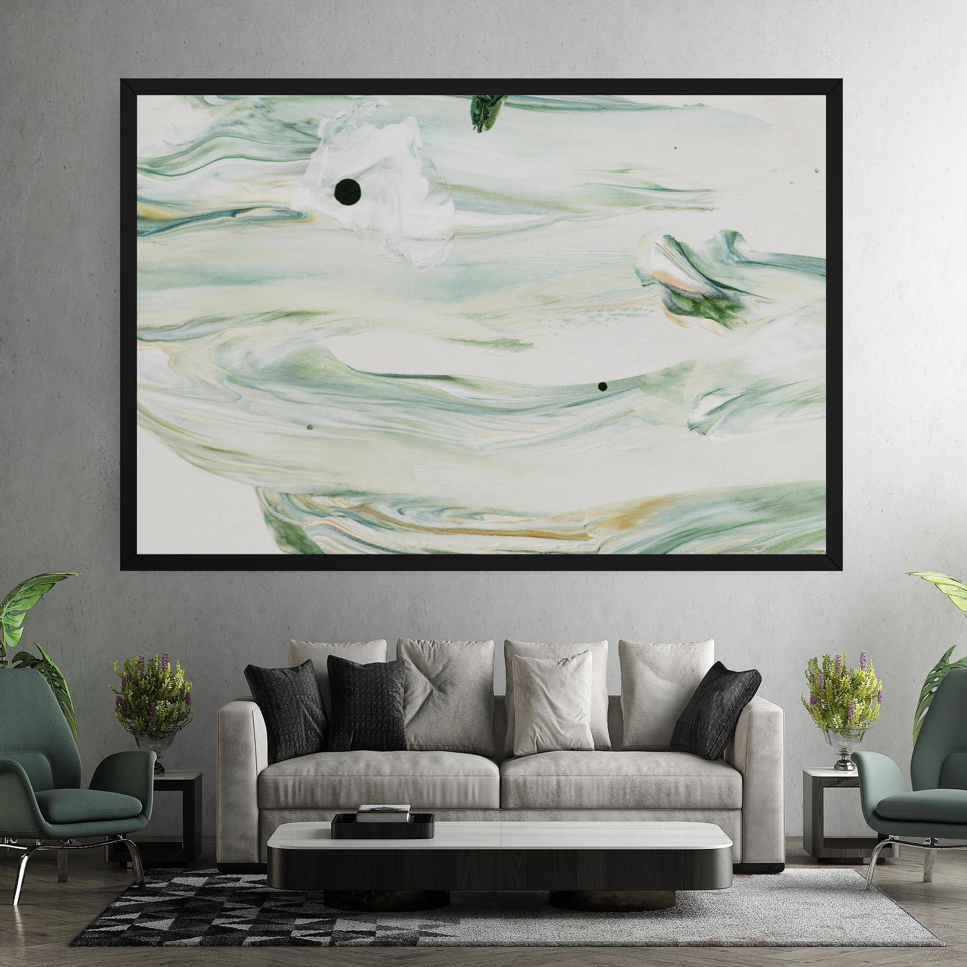 Leinwandbild Light Green Painting mockup 7